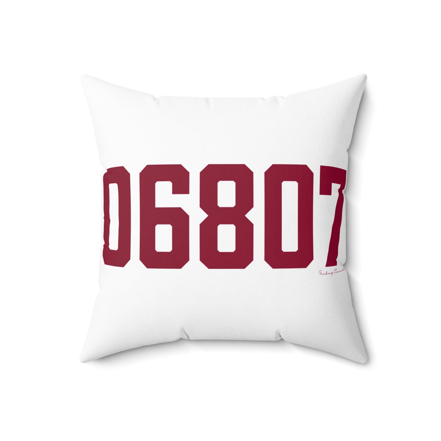 06807 - Greenwich Connecticut Zip Code Spun Polyester Square Pillow