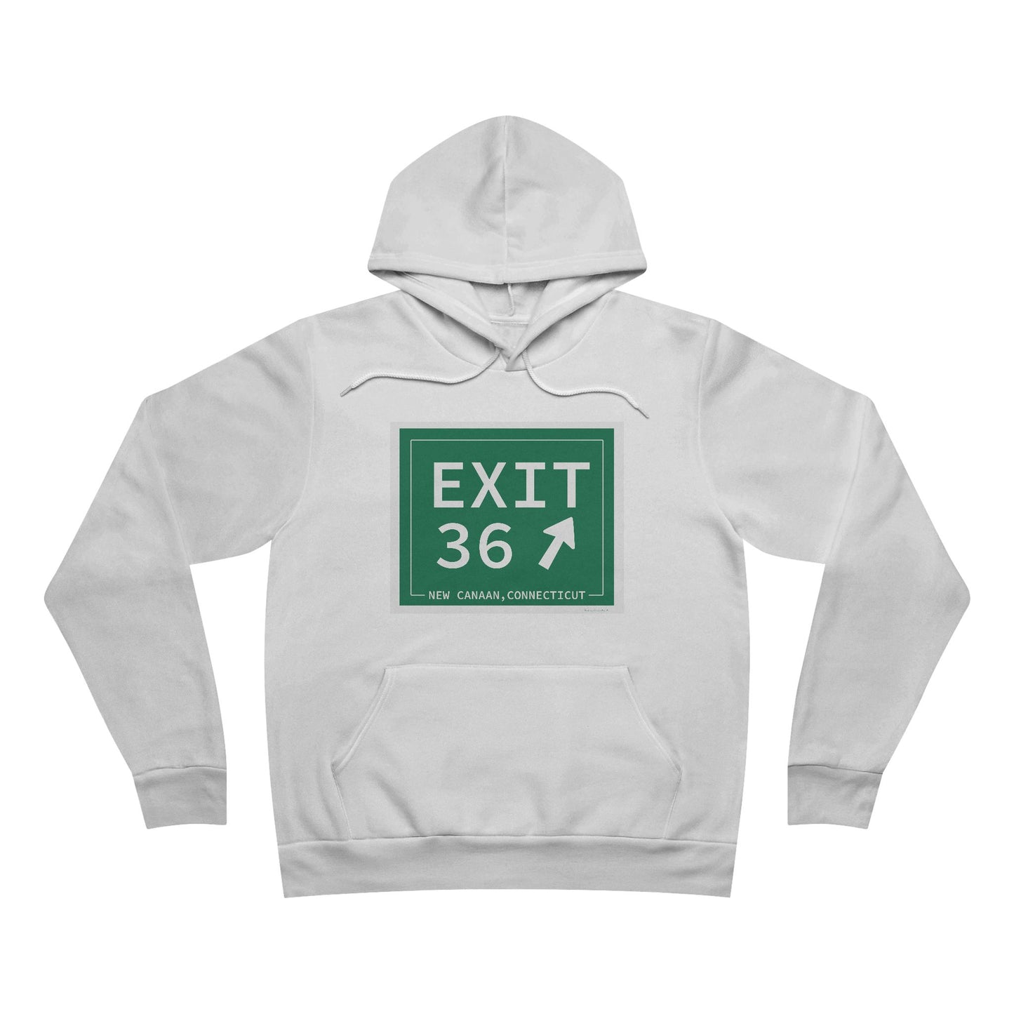 Vintage Exit 36 Merritt Parkway Sign Unisex Sponge Fleece Pullover Hoodie