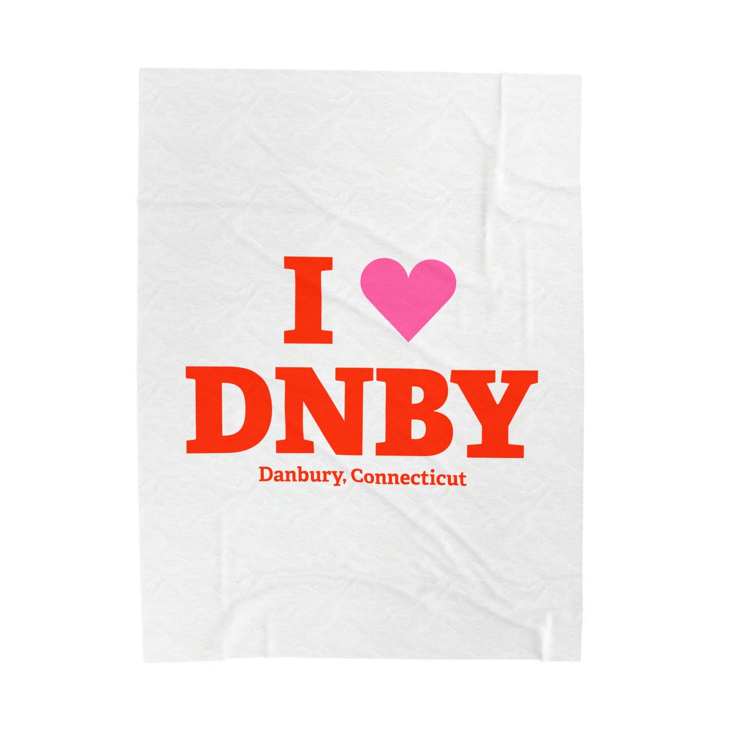 I Heart DNBY Velveteen Plush Blanket