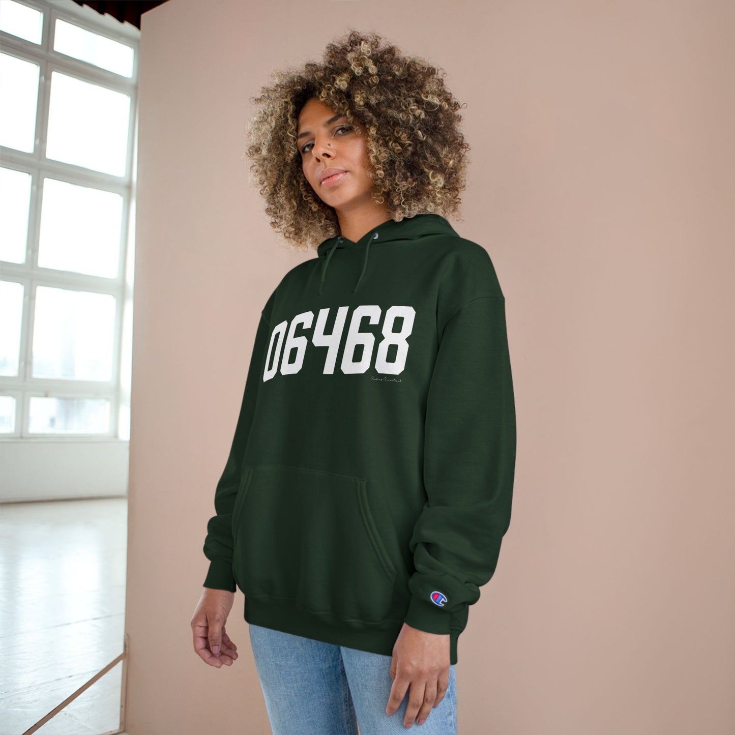 06468 Monroe Connecticut Zip Code Champion Hoodie Sweatshirts