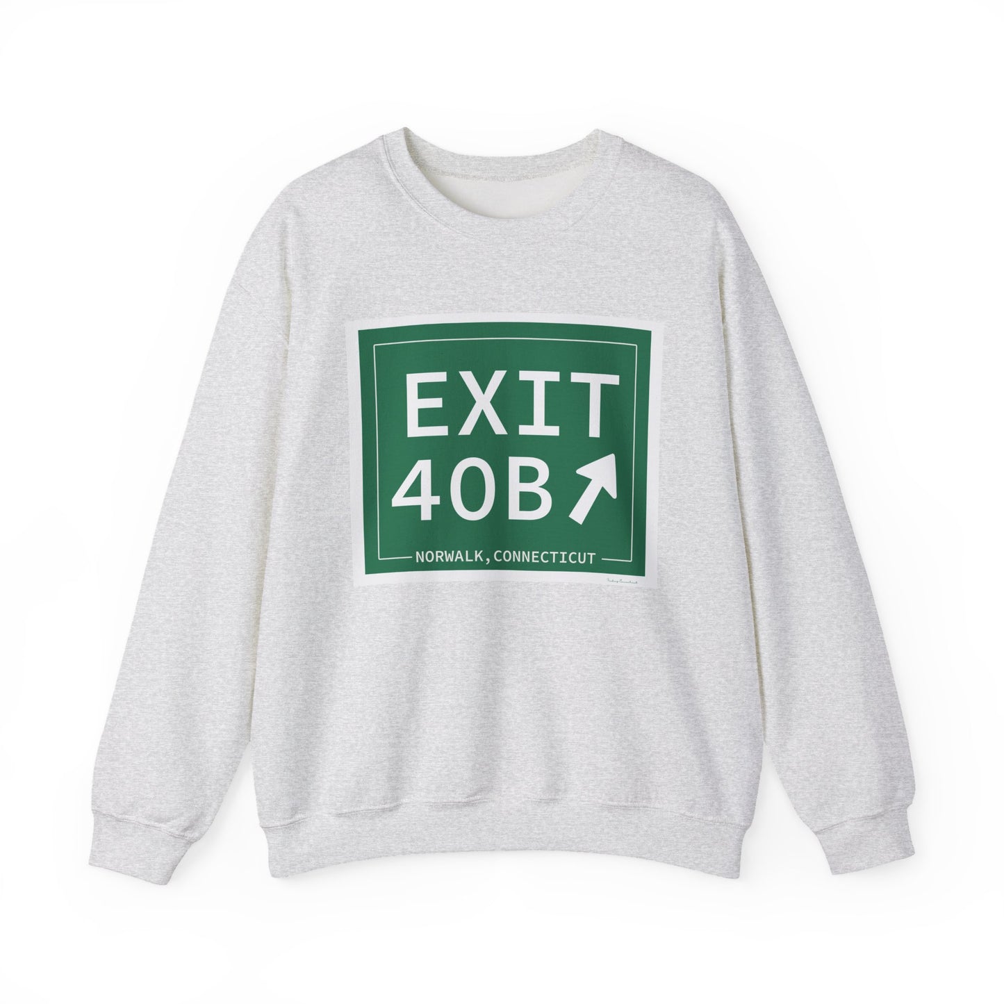 Vintage Exit 40B Merritt Parkway Sign Unisex Heavy Blend™ Crewneck Sweatshirt