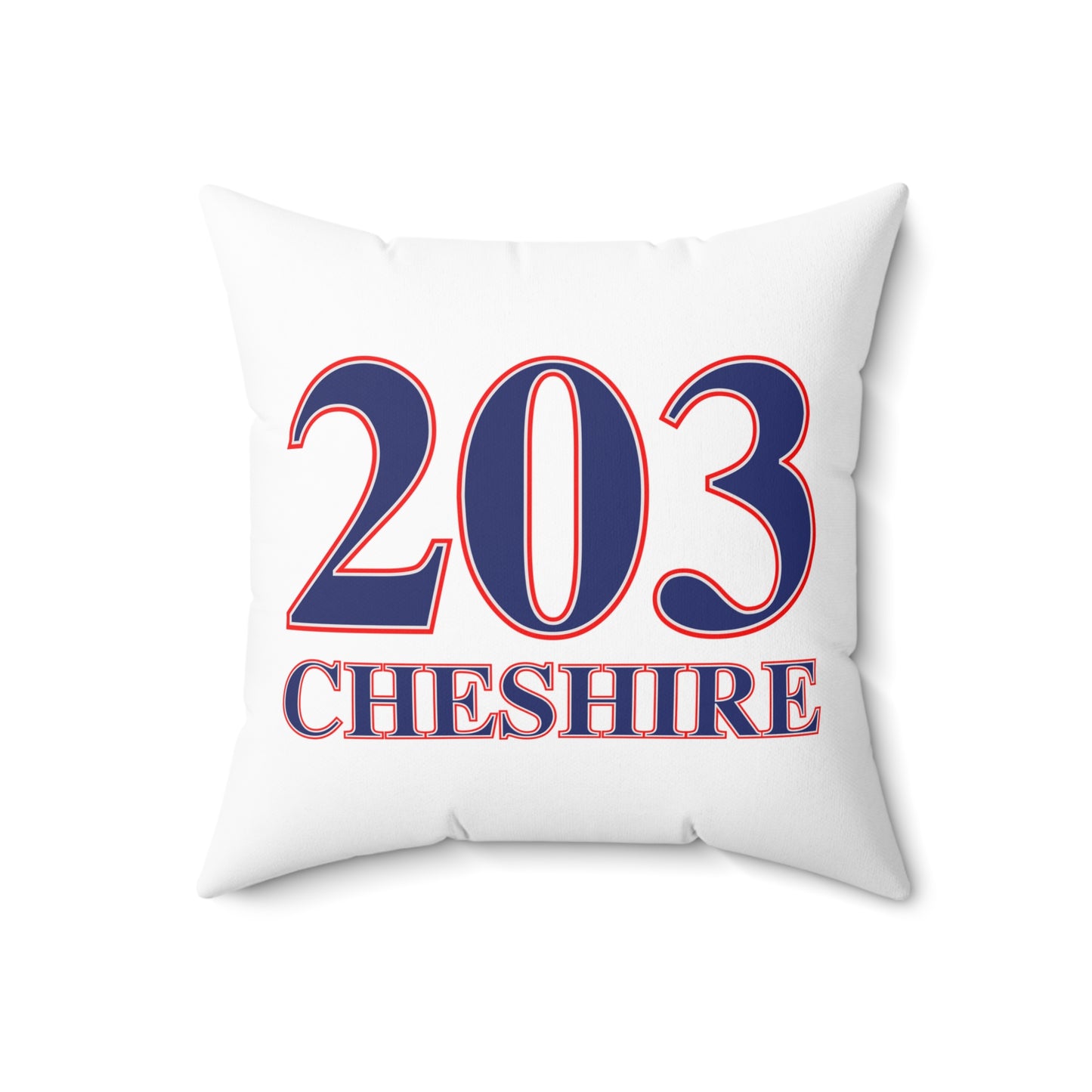 203 Cheshire Red White & Blue Spun Polyester Square Pillow