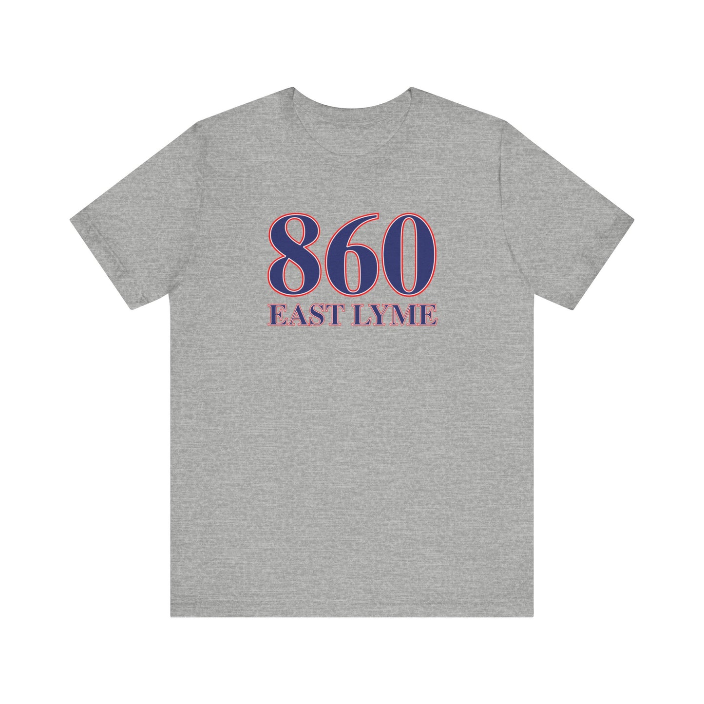 860 East Lyme Red White & Blue Unisex Jersey Short Sleeve T-Shirt