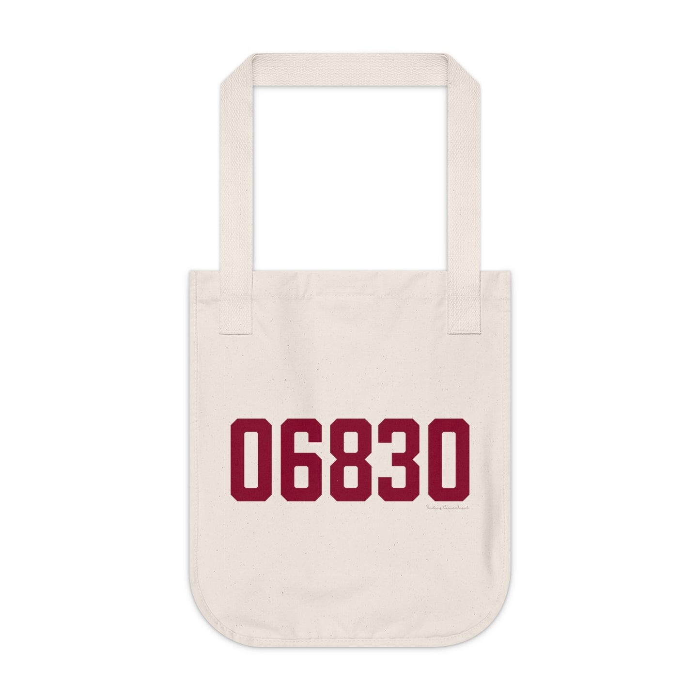 06830 - Greenwich Connecticut Zip Code Organic Canvas Tote Bag