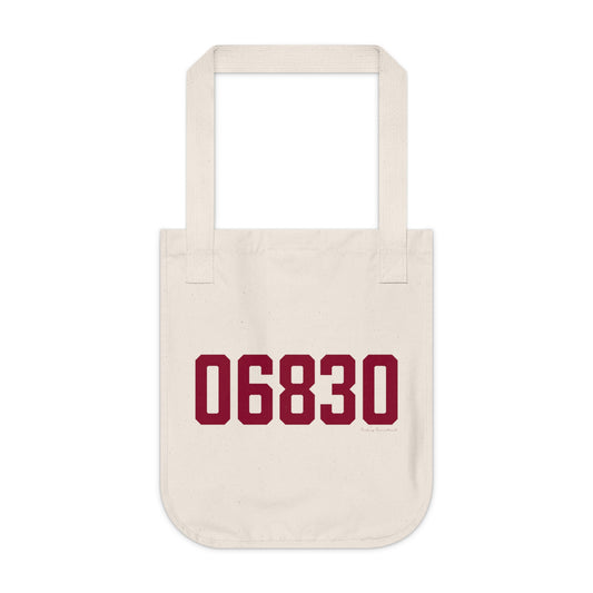06830 - Greenwich Connecticut Zip Code Organic Canvas Tote Bag
