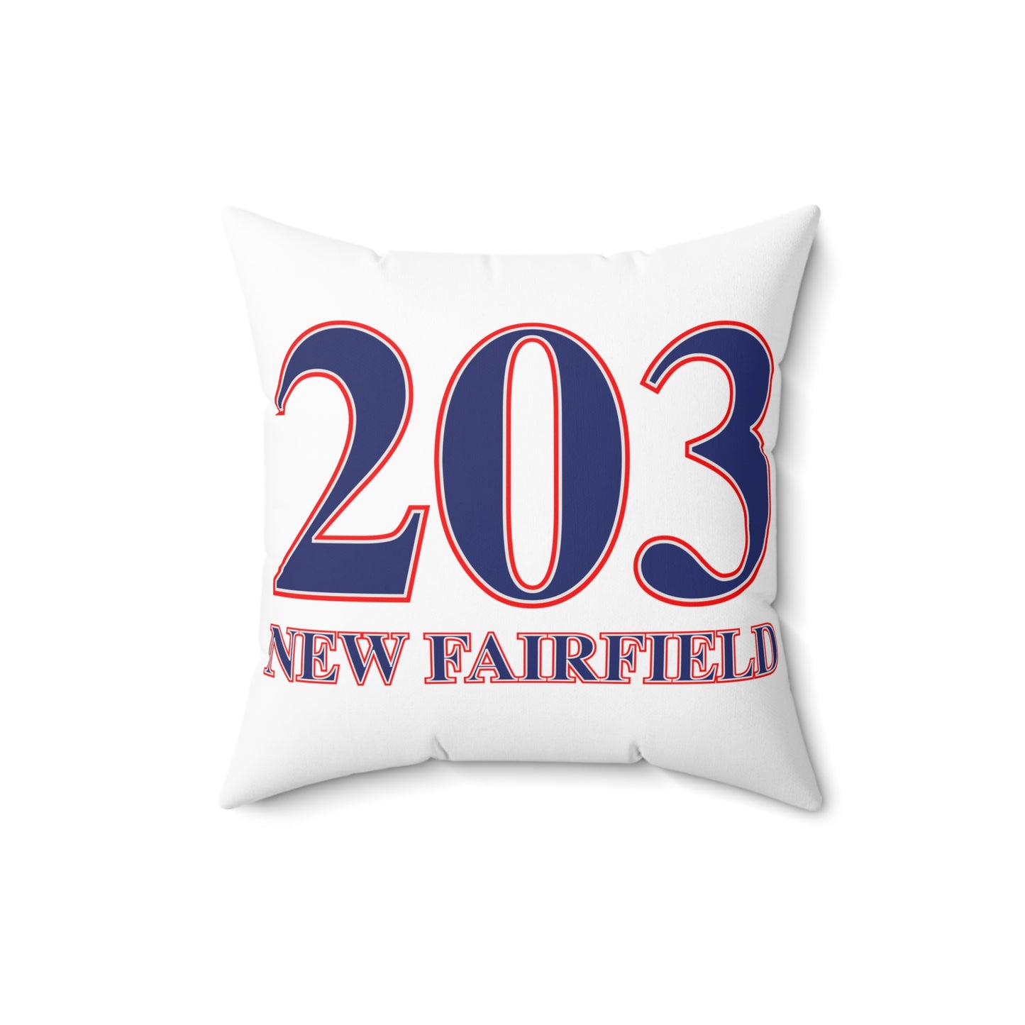 203 New FairfieldRed White & Blue Spun Polyester Square Pillow