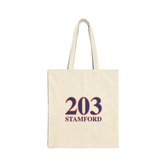 203 Stamford Red White & Blue Cotton Canvas Tote Bag