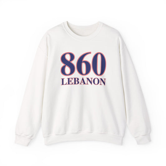 860 Lebanon Red White & Blue Unisex Heavy Blend™ Crewneck Sweatshirt