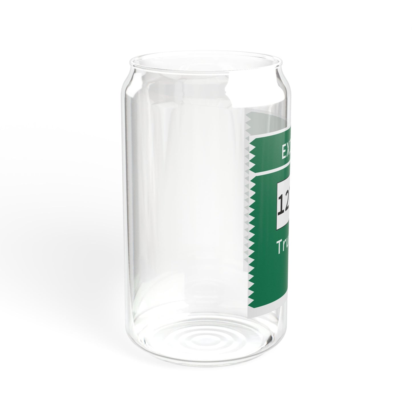 Vintage Merritt Parkway Exit 50 Sign Sipper Glass, 16oz