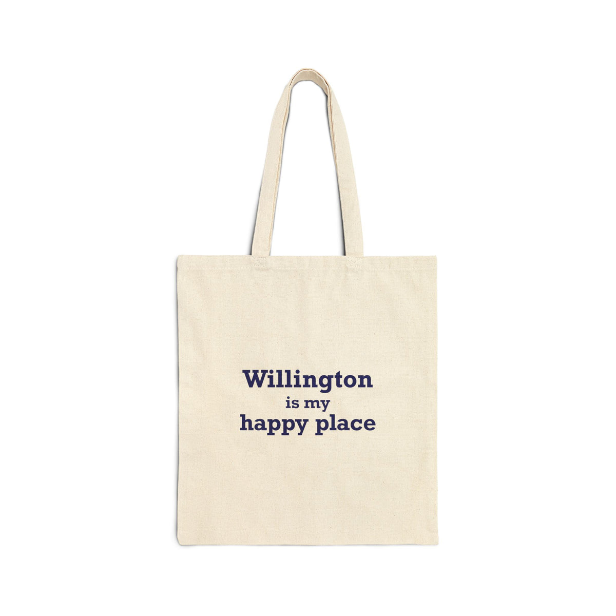 Willington is My Happy Place Cotton Canvas Tote Bag
