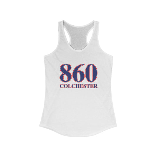 860 Colchester Red White & Blue Women's Ideal Racerback Tank Top