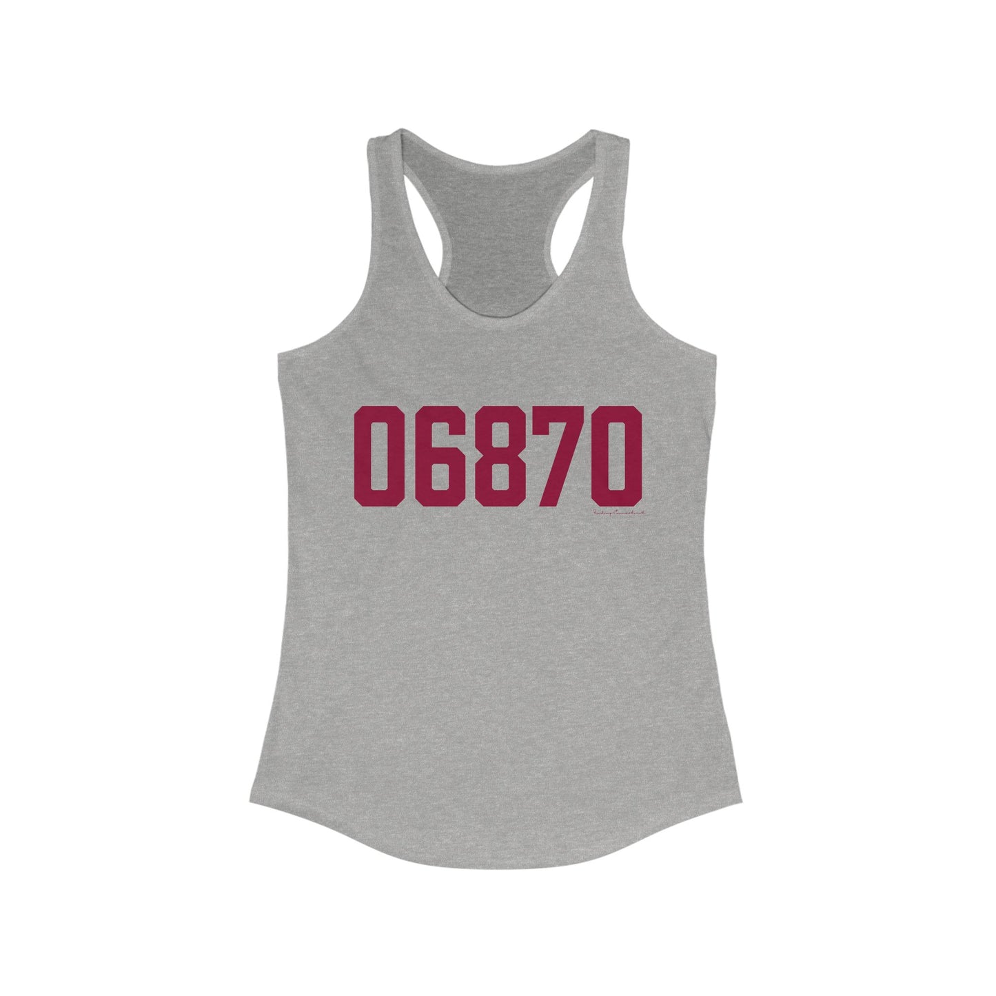 06870 - Greenwich Connecticut Zip Code Women's Ideal Racerback Tank Top