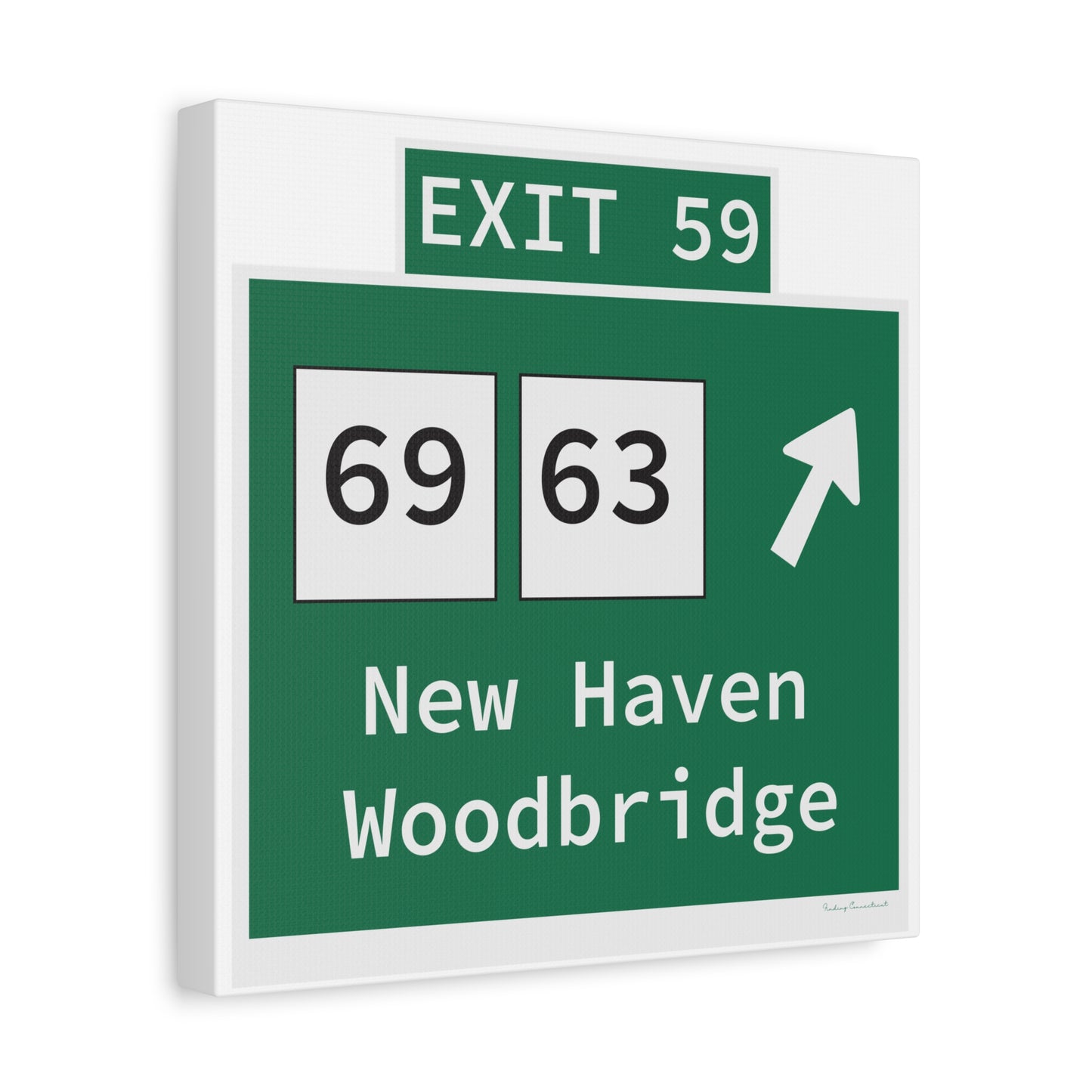 Vintage WCP Exit 59 Sign Matte Canvas, Stretched, 1.25"