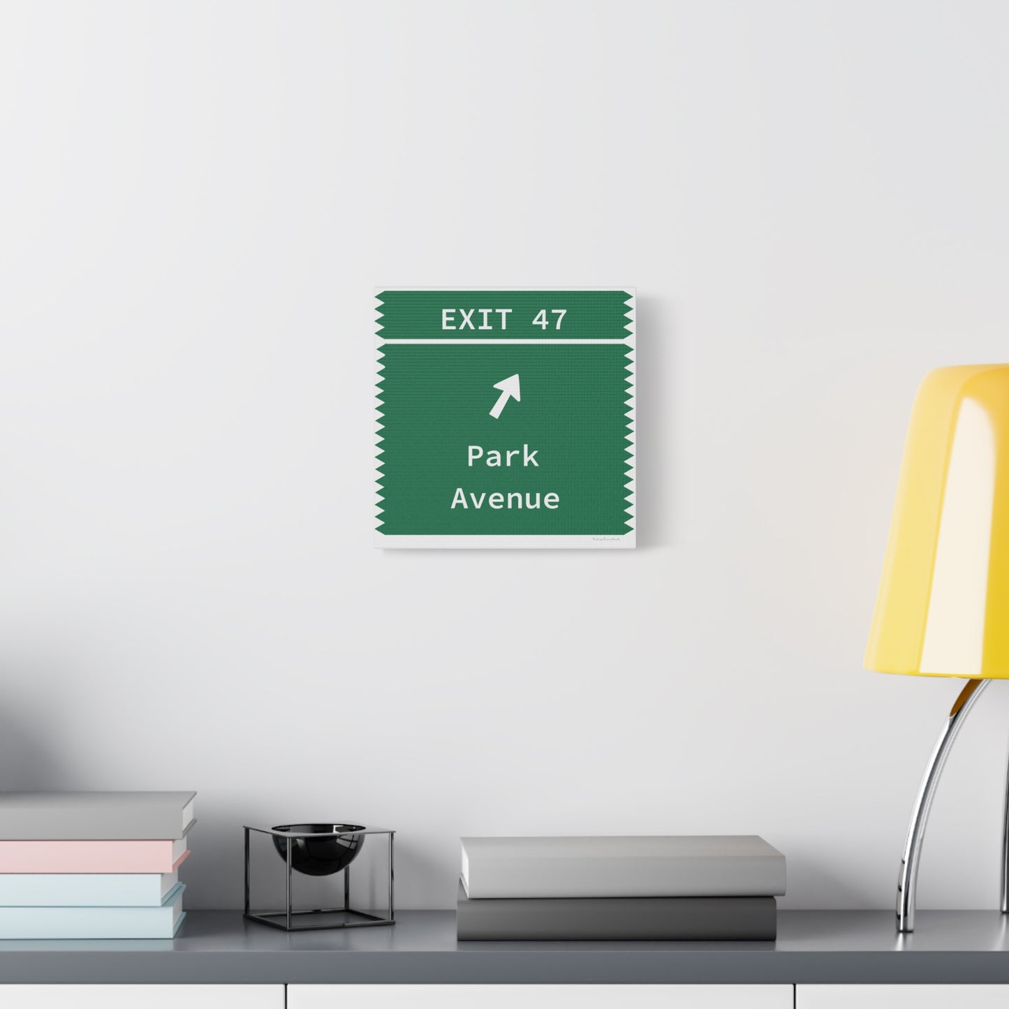 Vintage Merritt Parkway Exit 47 Sign Matte Canvas, Stretched, 1.25"