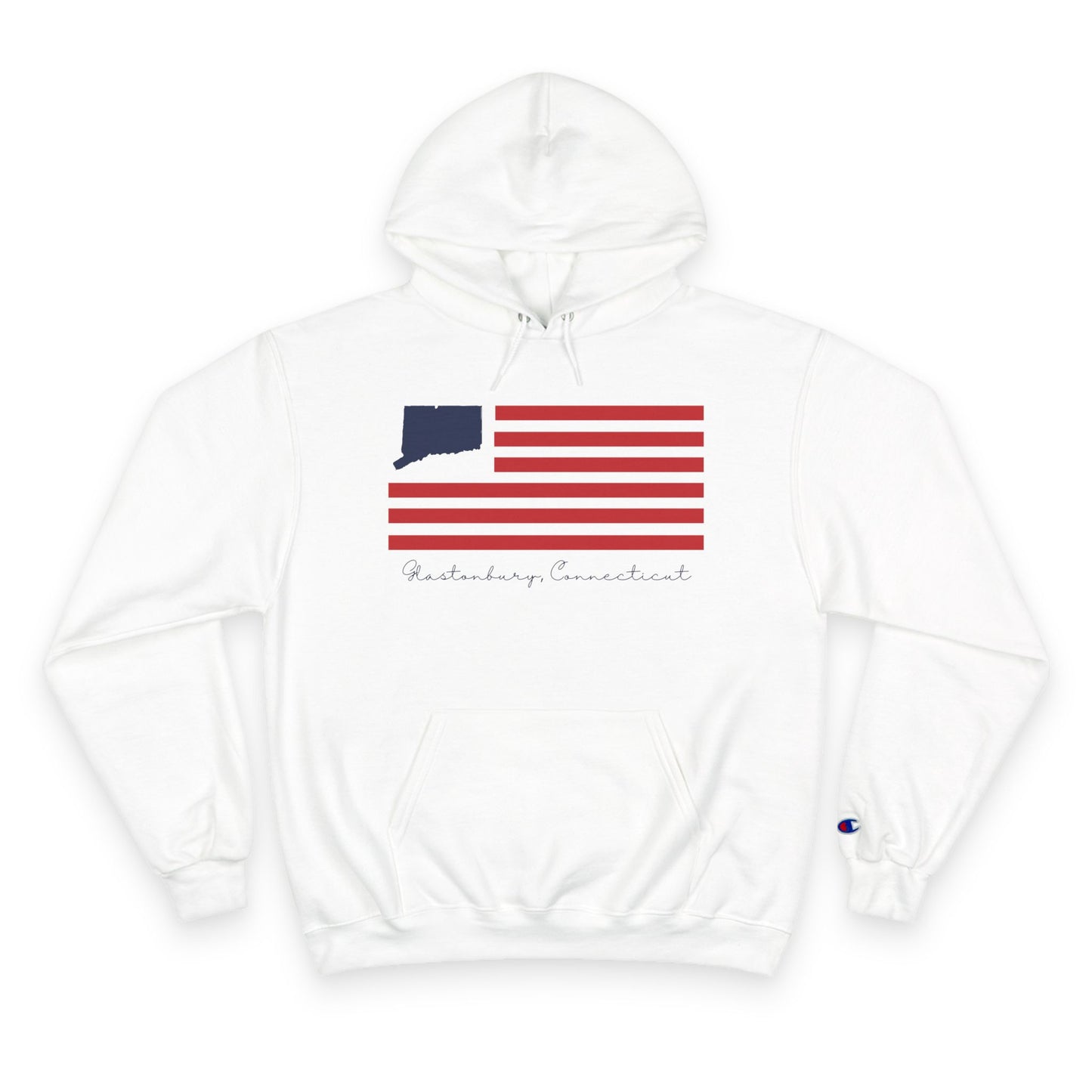 Glastonbury Connecticut Flag Champion Hoodie