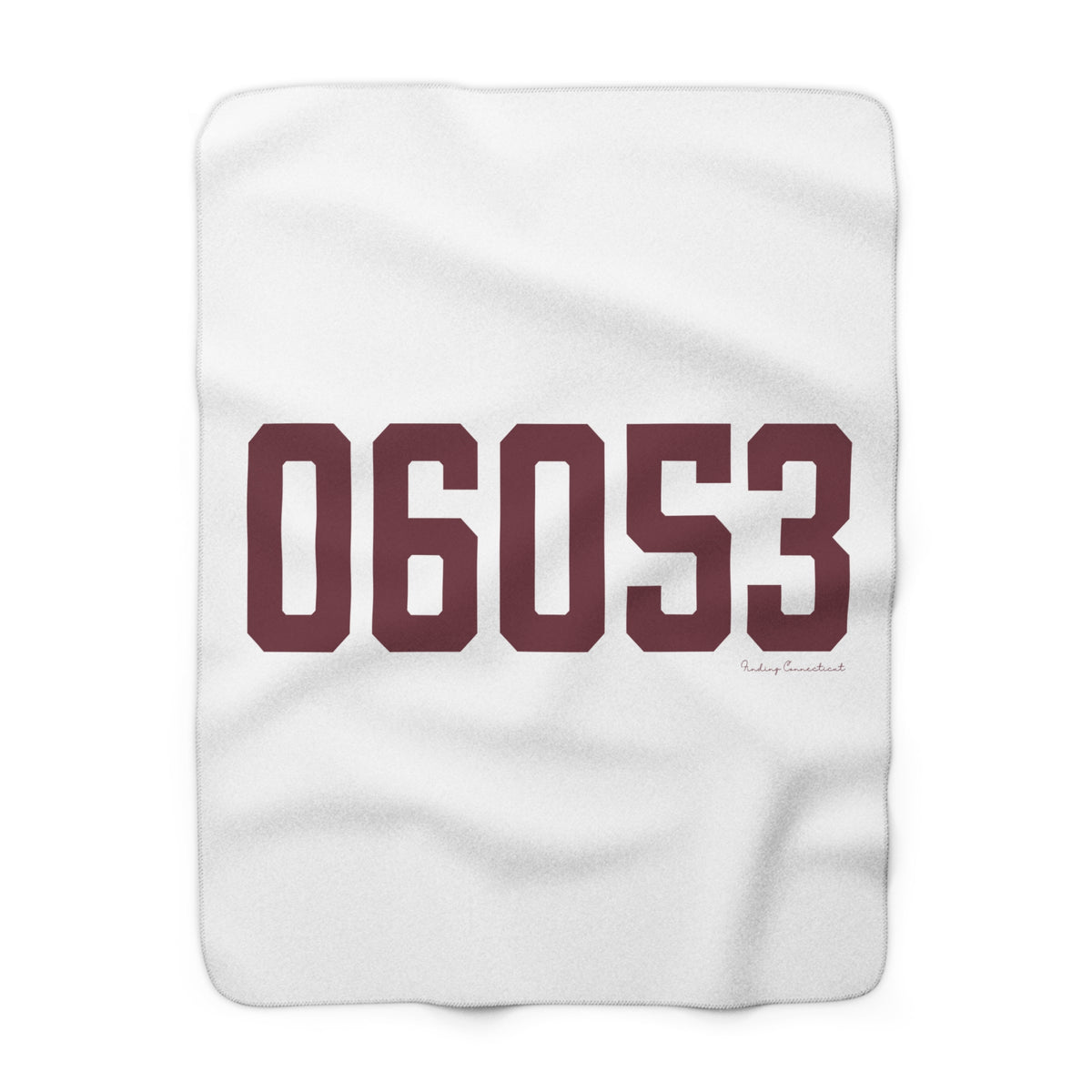 06053 New Britain Connecticut Zip Code Sherpa Fleece Blanket