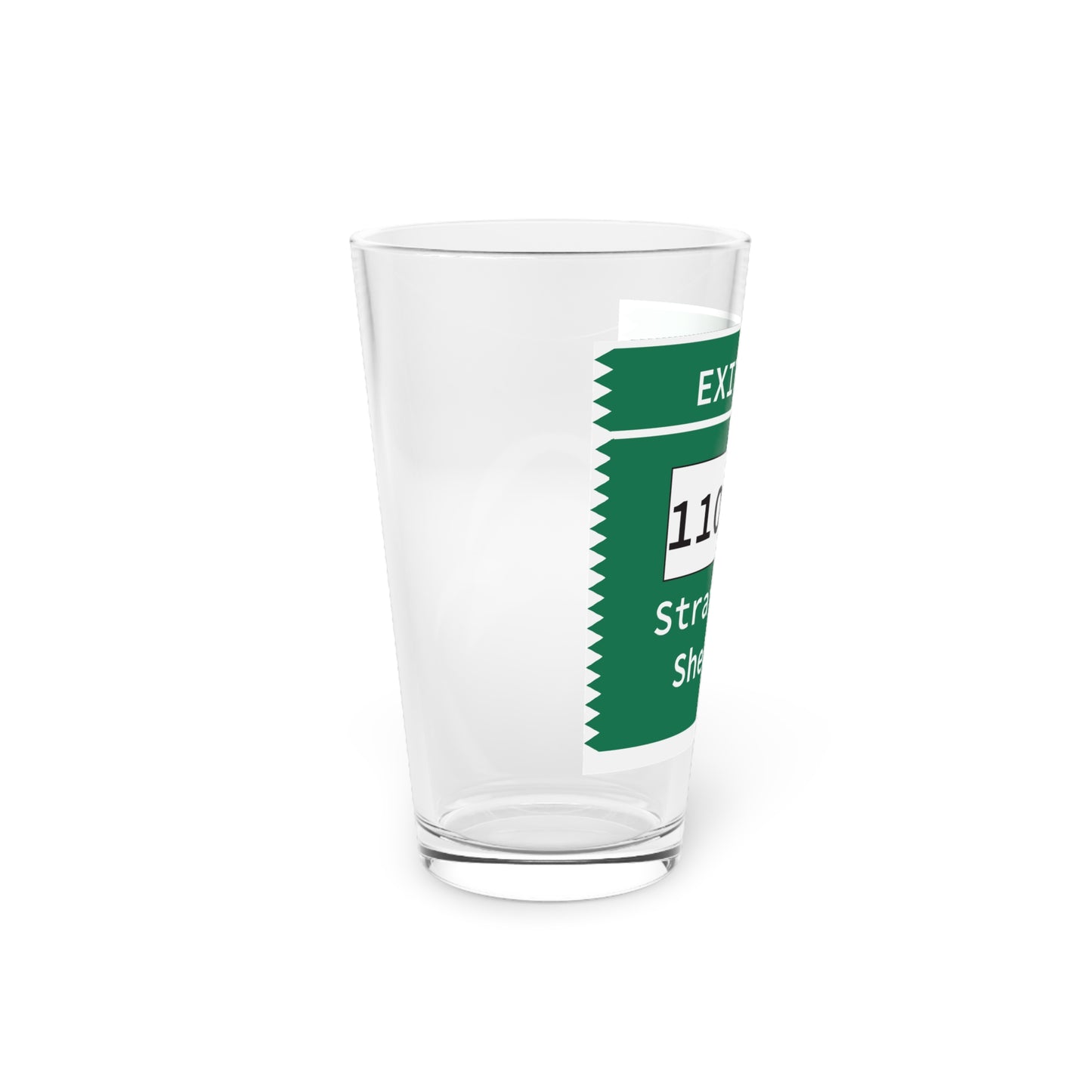 Vintage Merritt Parkway Exit 53 Sign Pint Glass, 16oz