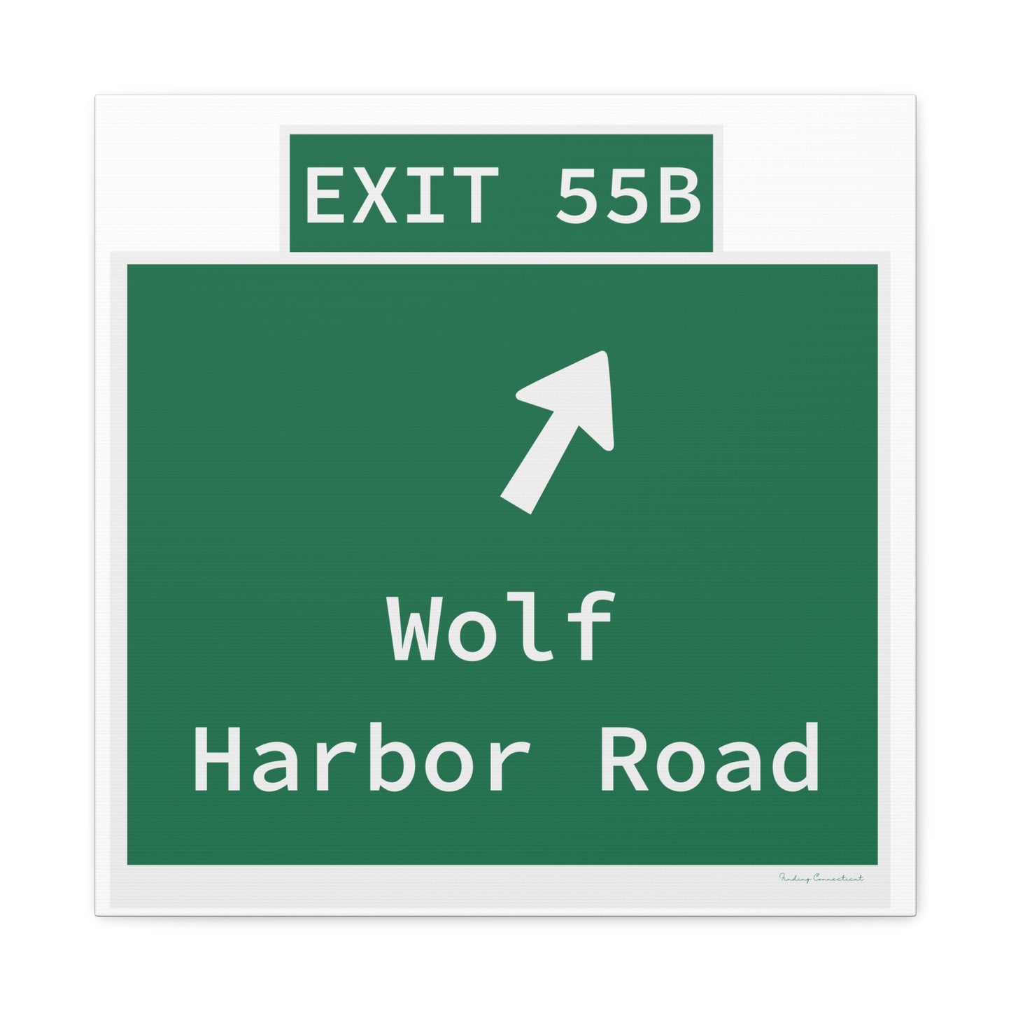 Vintage WCP Exit 55B Sign Matte Canvas, Stretched, 1.25"