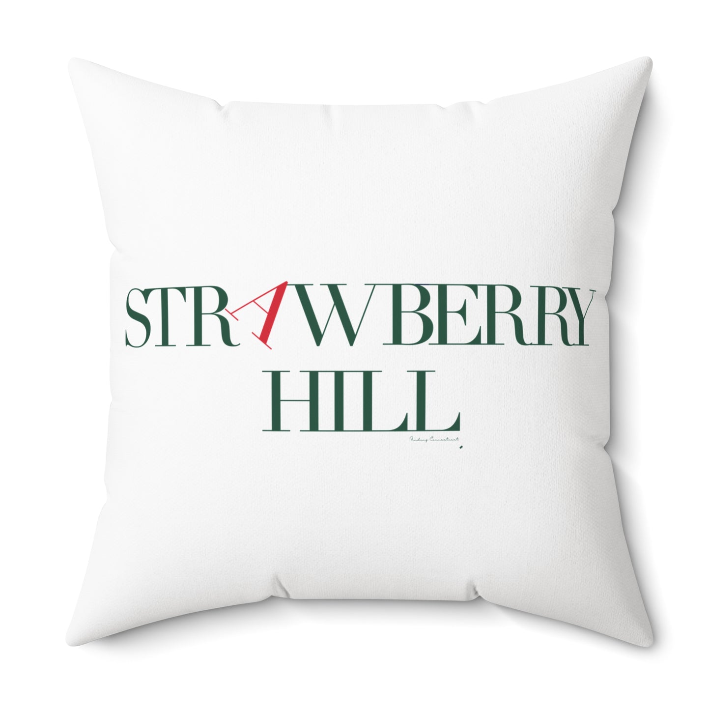 41 Tilt Strawberry Hill Spun Polyester Square Pillow