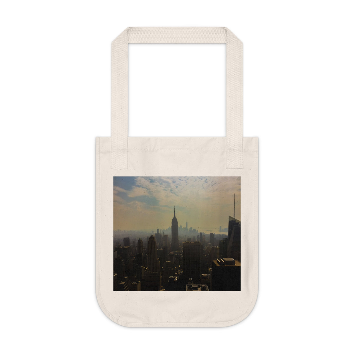 NYC Skyline Organic Canvas Tote Bag
