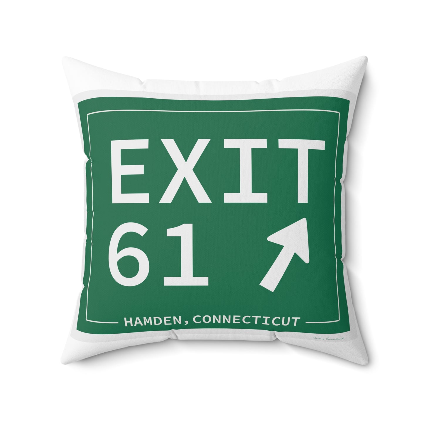 Vintage Exit 61 WCP Sign Spun Polyester Square Pillow