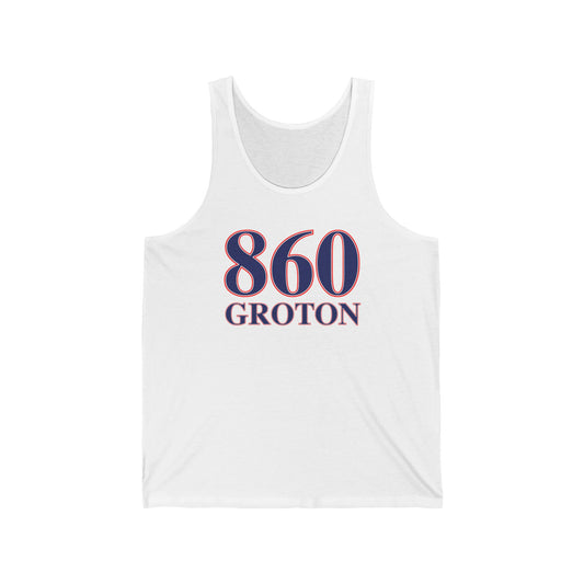 860 Groton Red White & Blue Unisex Jersey Tank Top