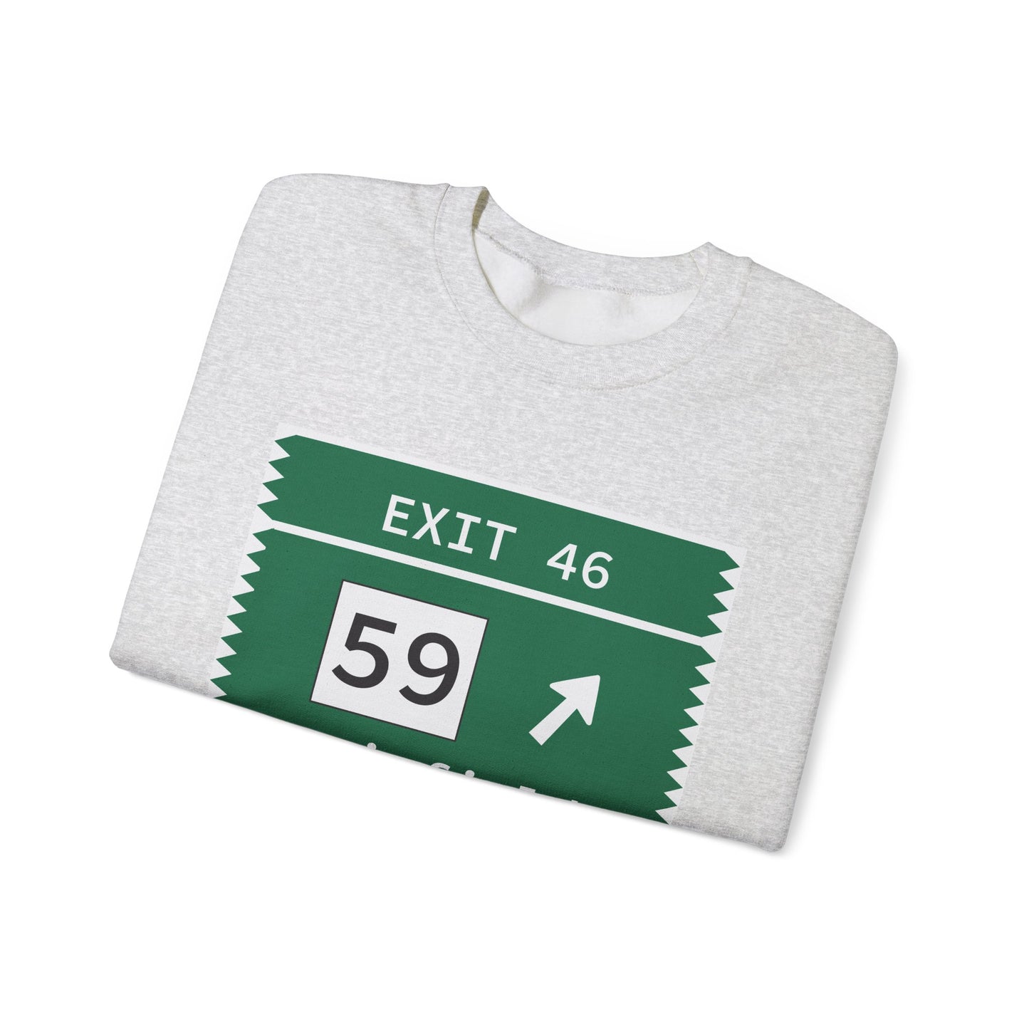 Vintage Merritt Parkway Exit 46 Sign Unisex Heavy Blend™ Crewneck Sweatshirt
