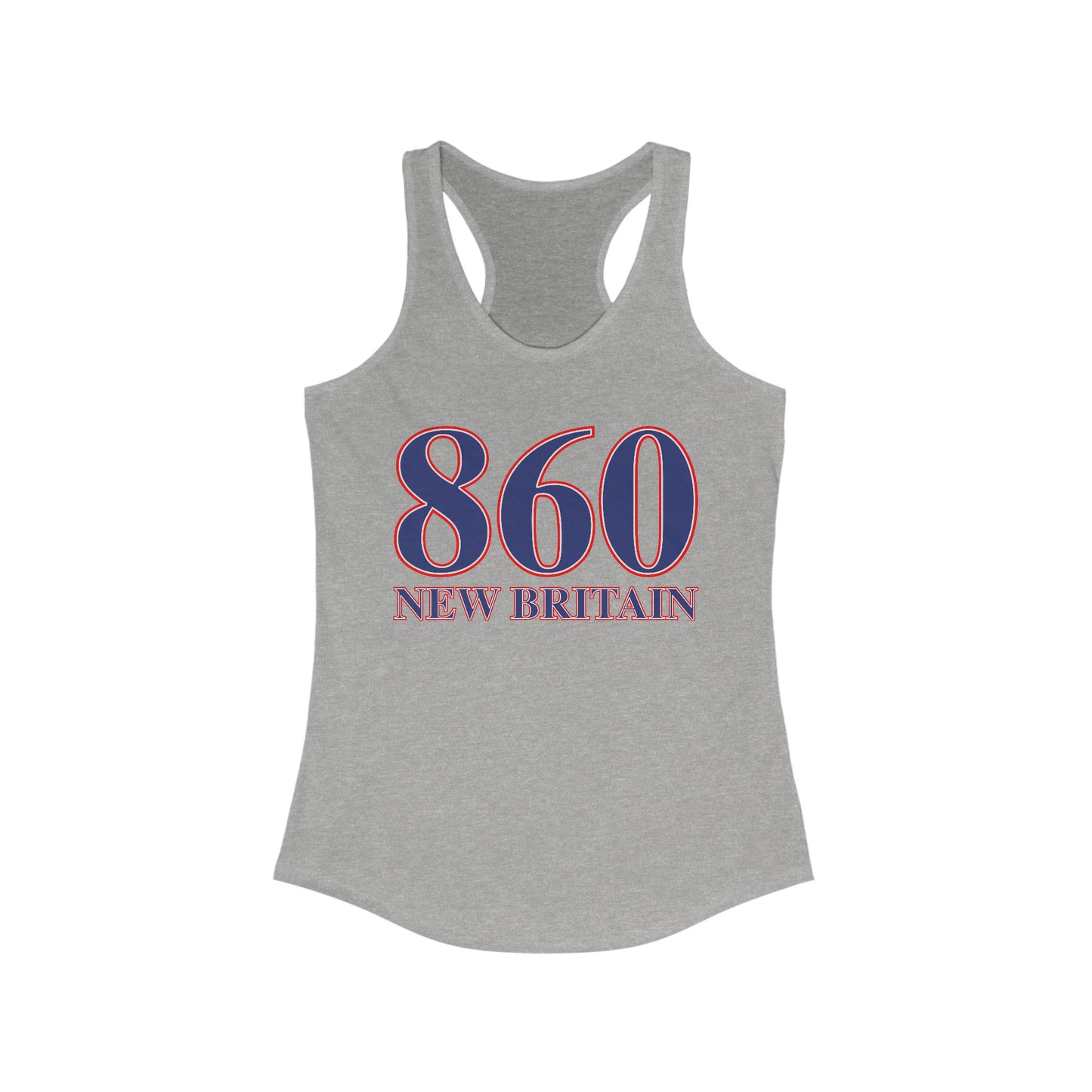 860 New Britain Red White & Blue Women's Ideal Racerback Tank Top
