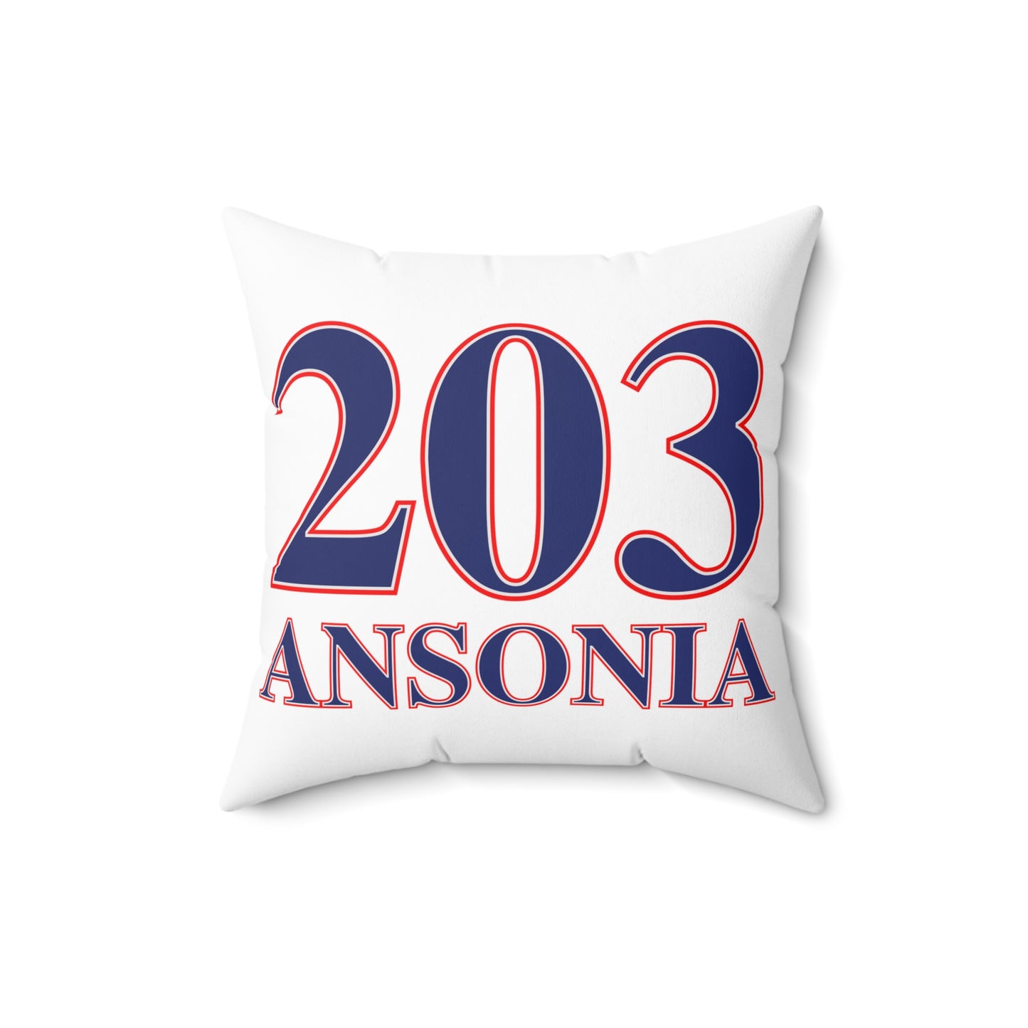 203 Ansonia Red White & Blue Spun Polyester Square Pillow