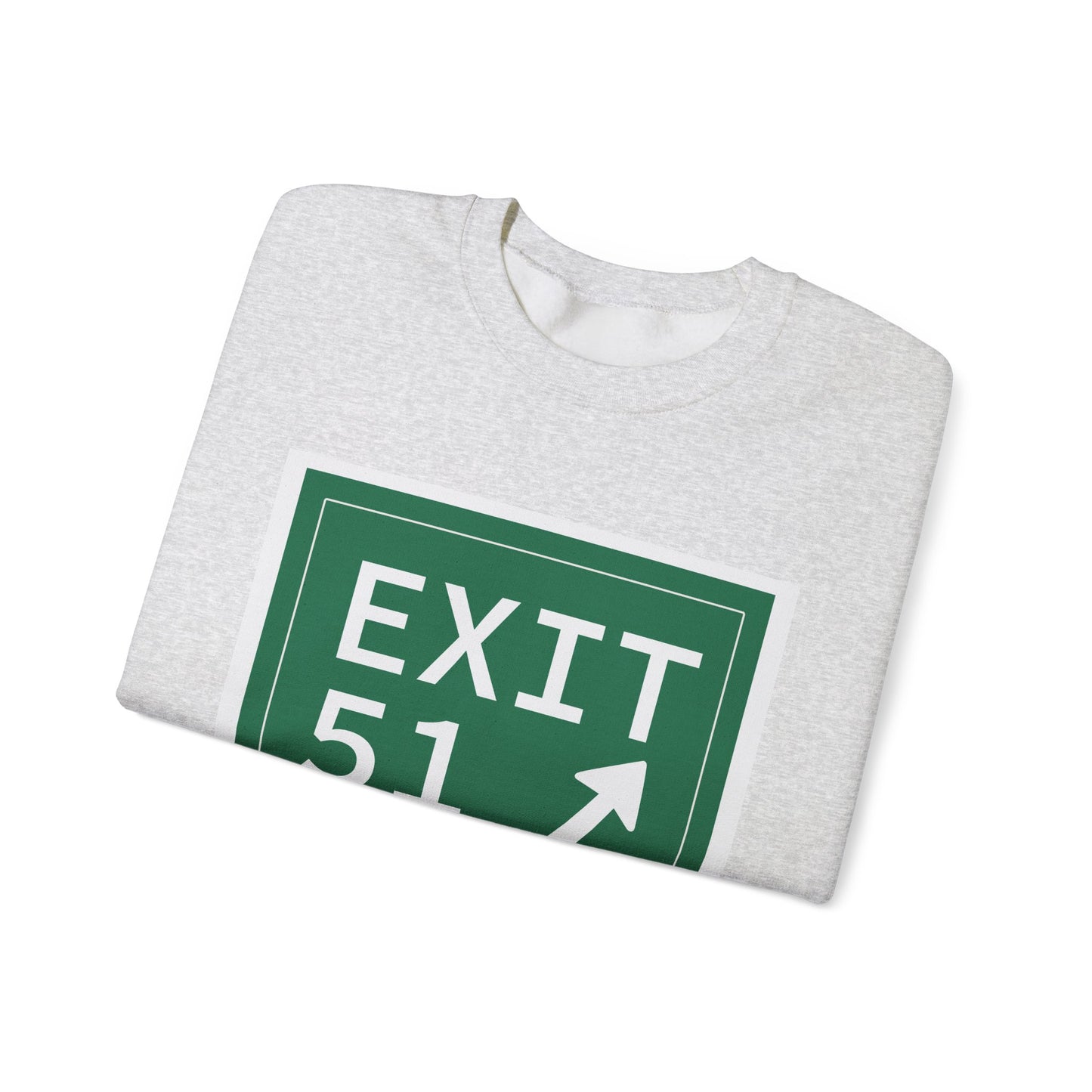 Vintage Exit 51 Merritt Parkway Sign Unisex Heavy Blend™ Crewneck Sweatshirt