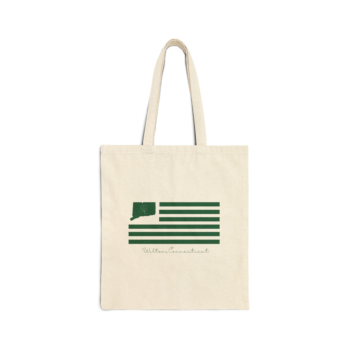 Wilton Connecticut St. Patrick's Day Cotton Canvas Tote Bag
