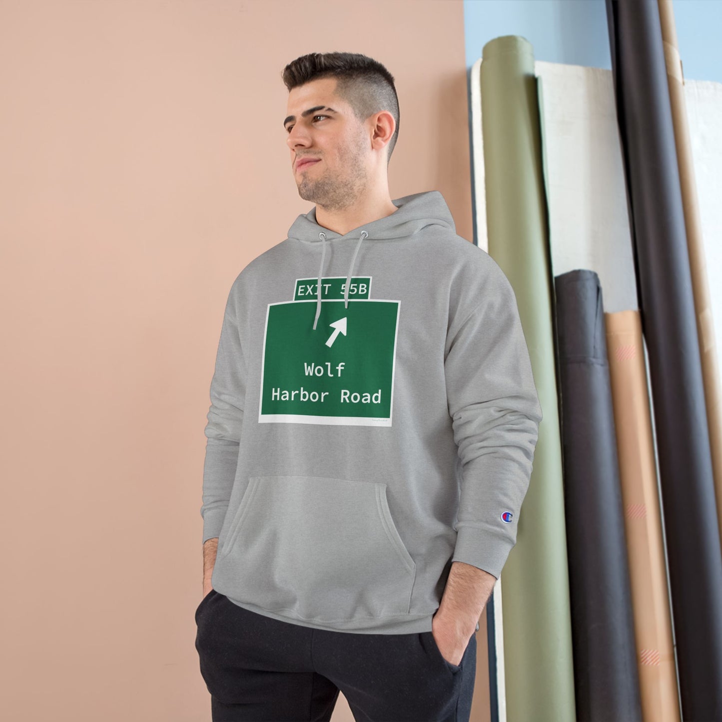 Vintage WCP Exit 55B Sign Champion Hoodie