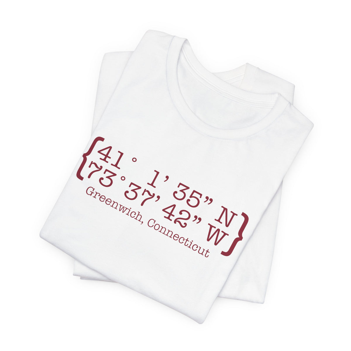 Greenwich Coordinates Unisex Jersey Short Sleeve T-Shirt