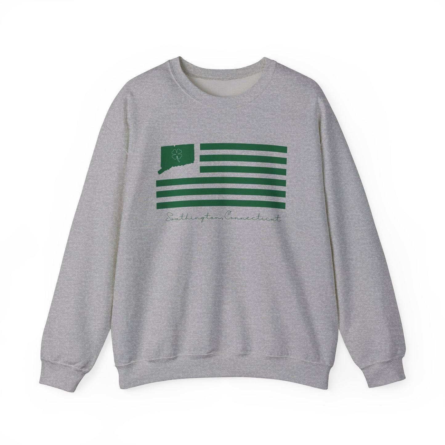 Southington Connecticut St Patrick’s Day Flag Unisex Heavy Blend™ Crewneck Sweatshirt