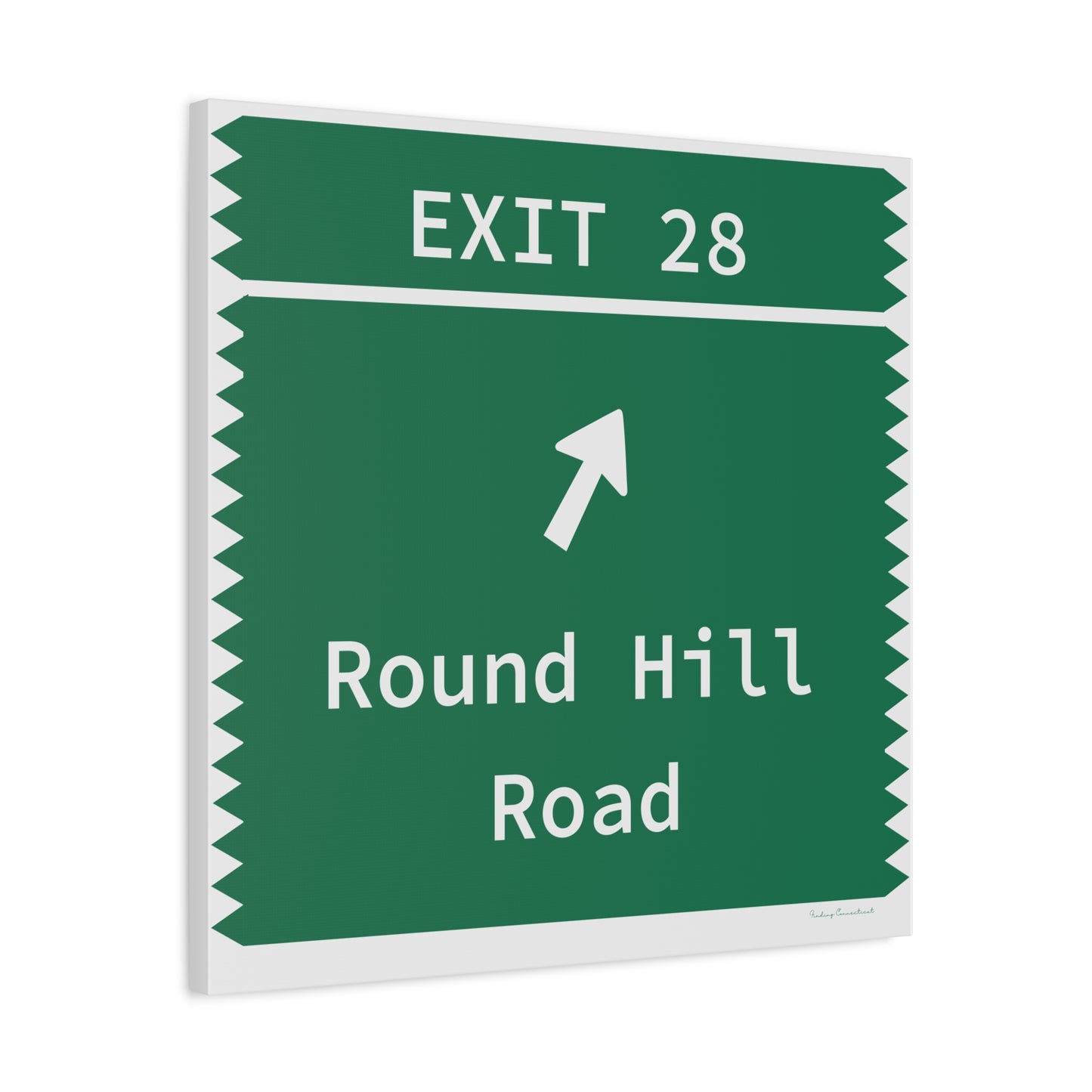 Vintage Merritt Parkway Exit 28 Sign Matte Canvas, Stretched, 1.25"