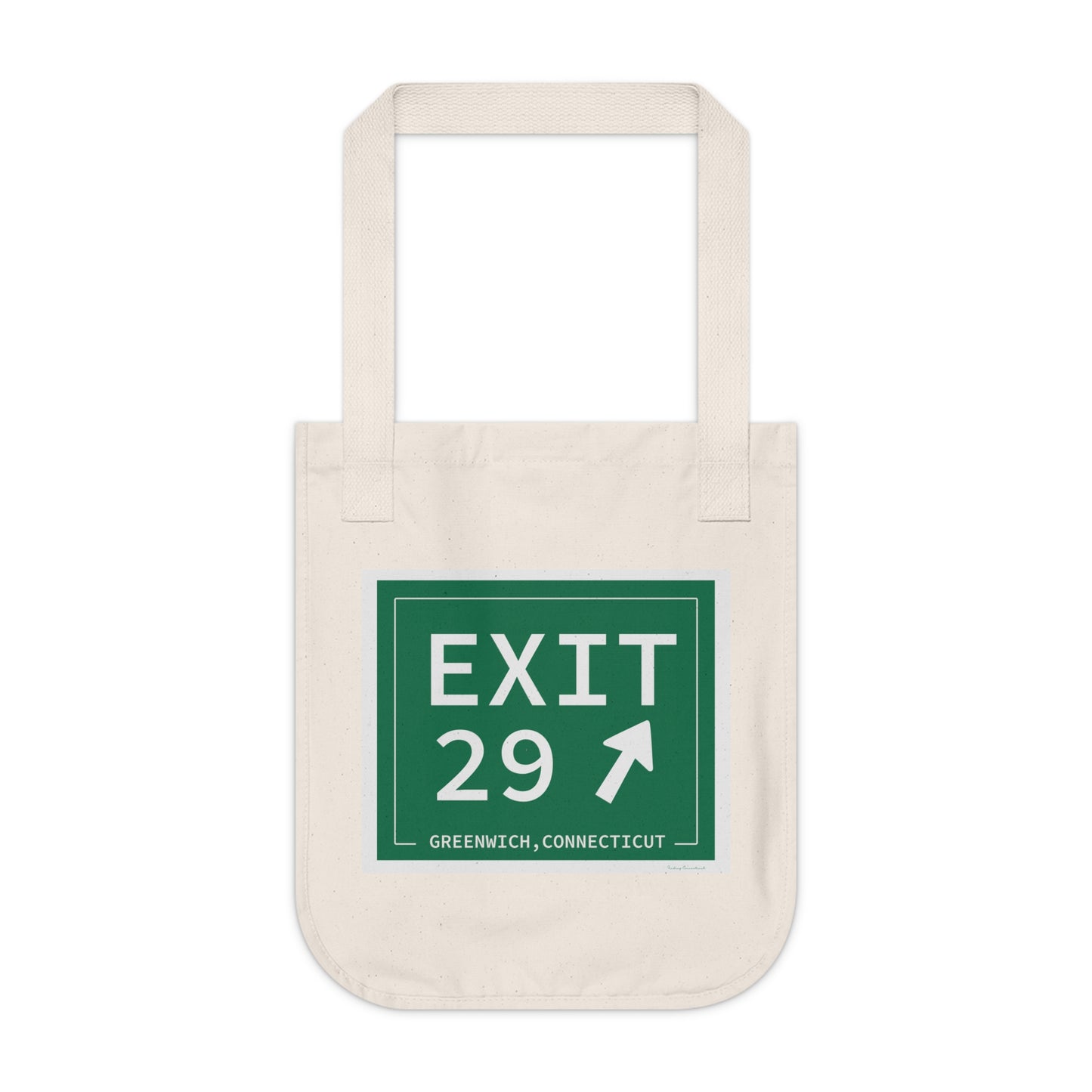 Vintage Exit 29 Merritt Parkway Sign Organic Canvas Tote Bag