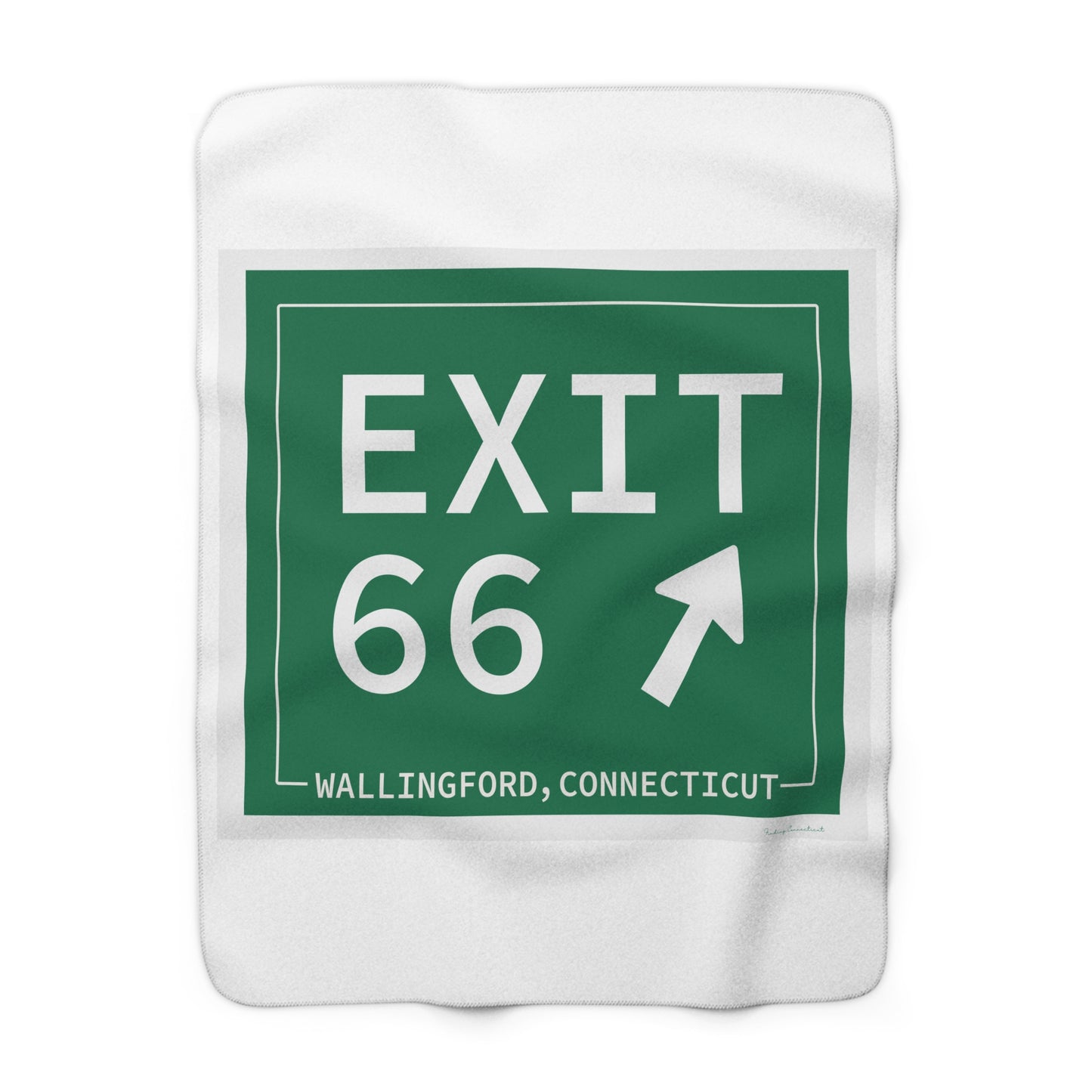 Vintage Exit 66 WCP Sign Sherpa Fleece Blanket
