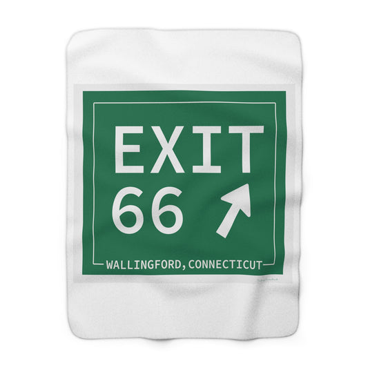 Vintage Exit 66 WCP Sign Sherpa Fleece Blanket