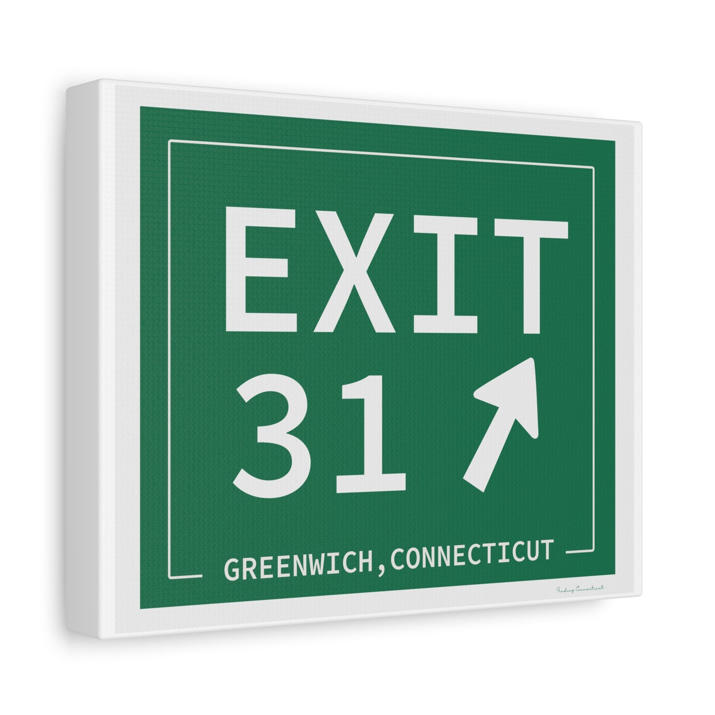 Vintage Exit 31 Merritt Parkway Sign Matte Canvas, Stretched, 1.25"