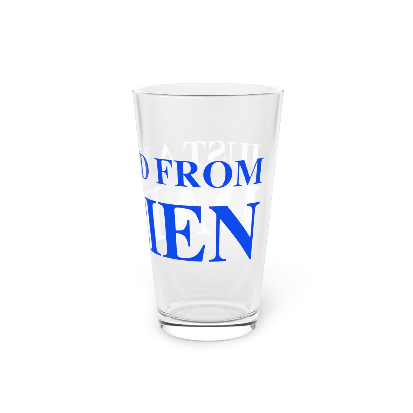 Just a kid from Darien Pint Glass, 16oz