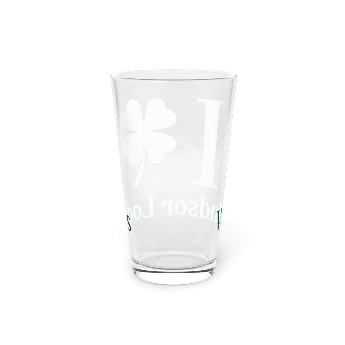 I Clover Windsor Locks Pint Glass, 16oz