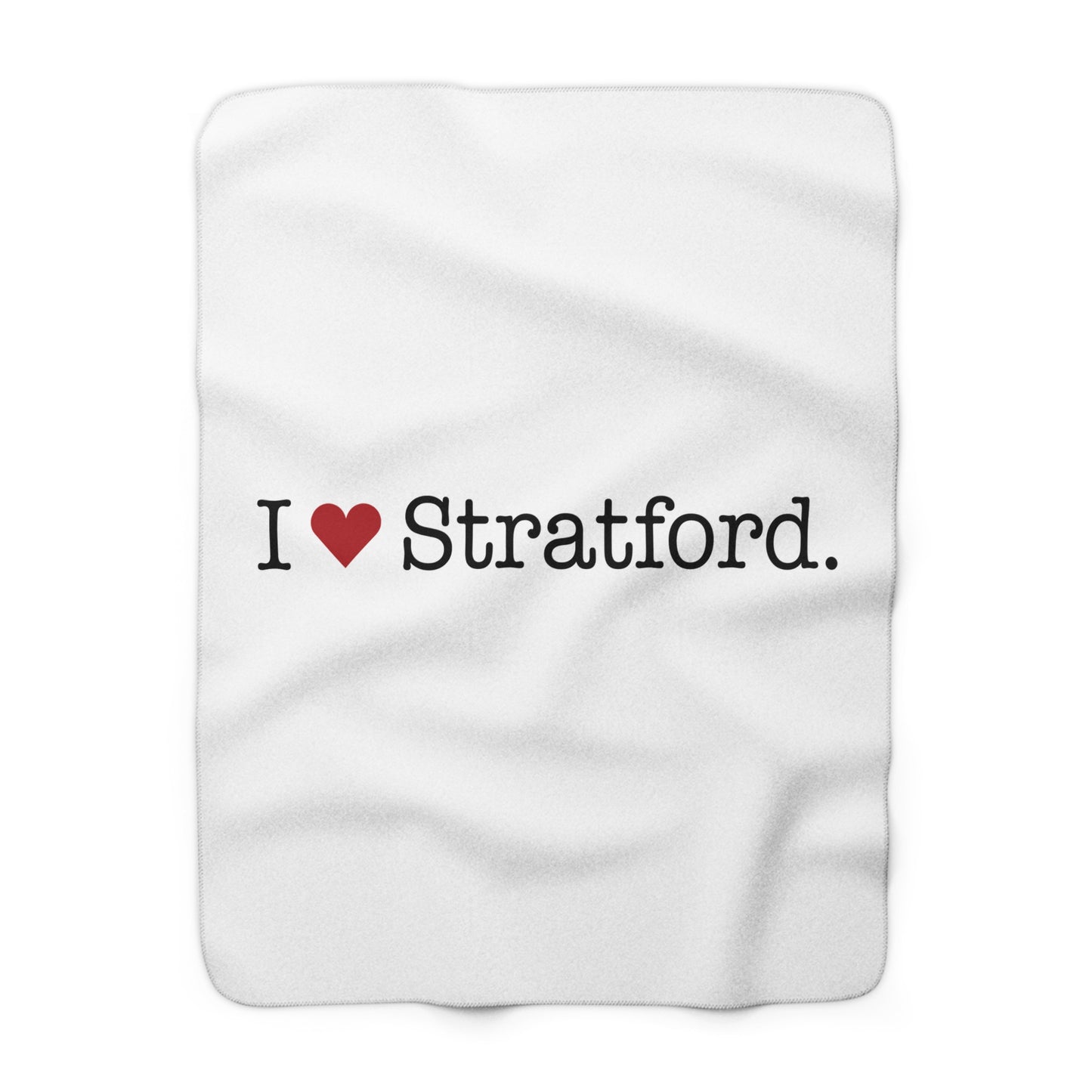 I Heart Stratford. Sherpa Fleece Blanket