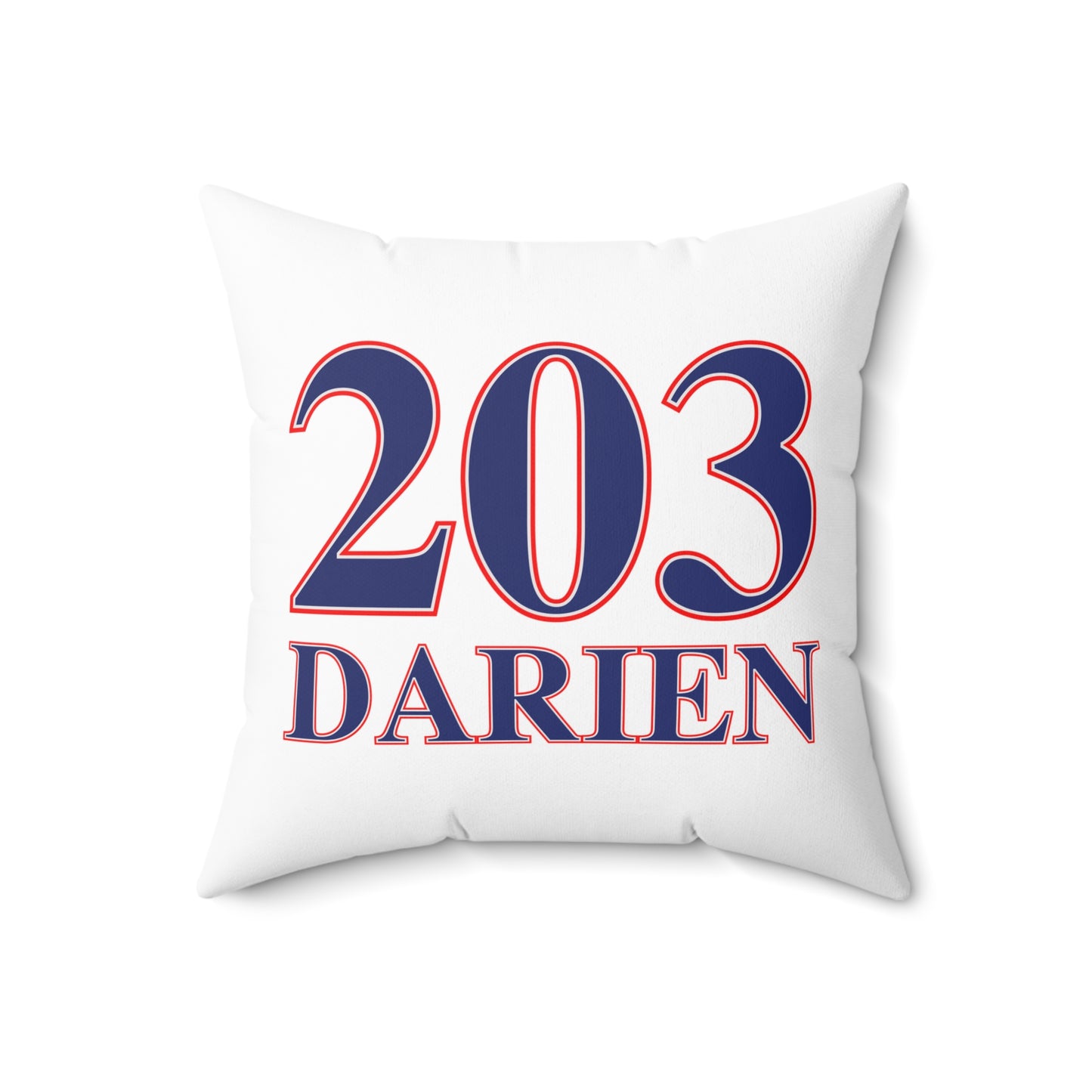 203 Darien Red White & Blue Spun Polyester Square Pillow