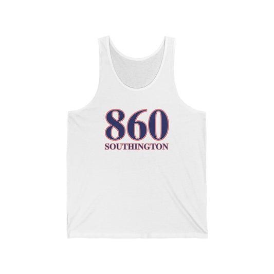 860 Southington Red White & Blue Unisex Jersey Tank Top