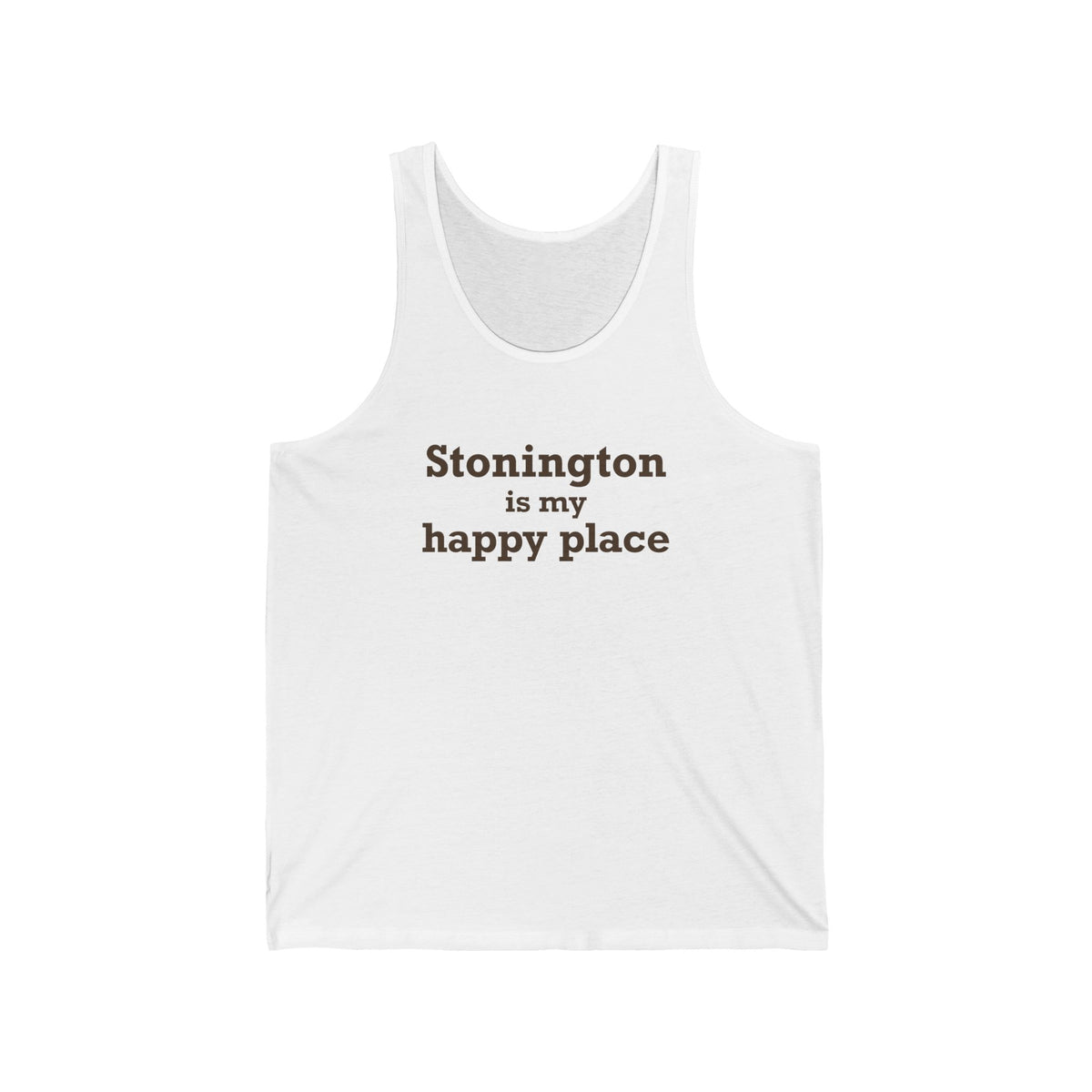 Stonington is My Happy Place Unisex Jersey Tank Top