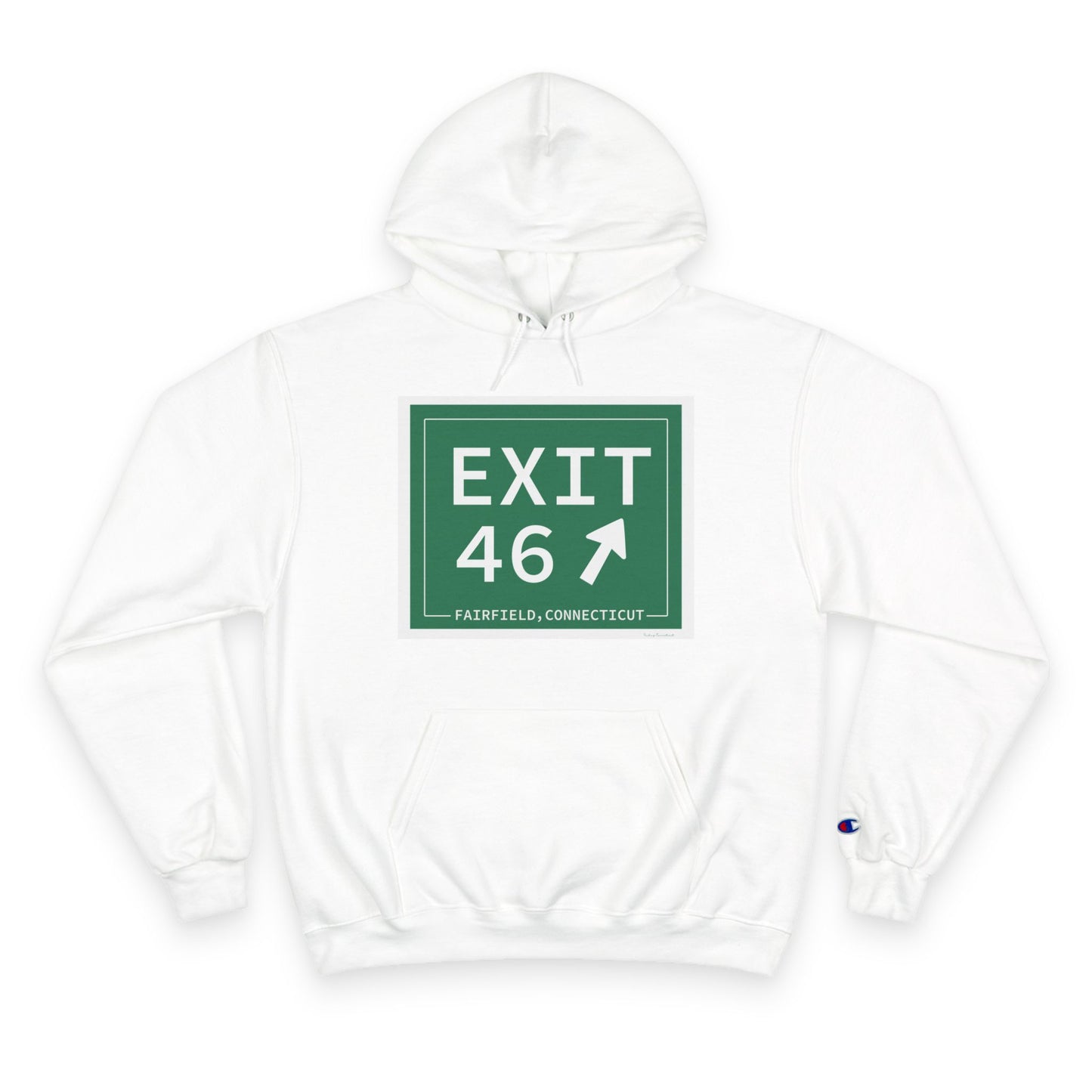 Vintage Exit 46 Merritt Parkway Sign Champion Hoodie