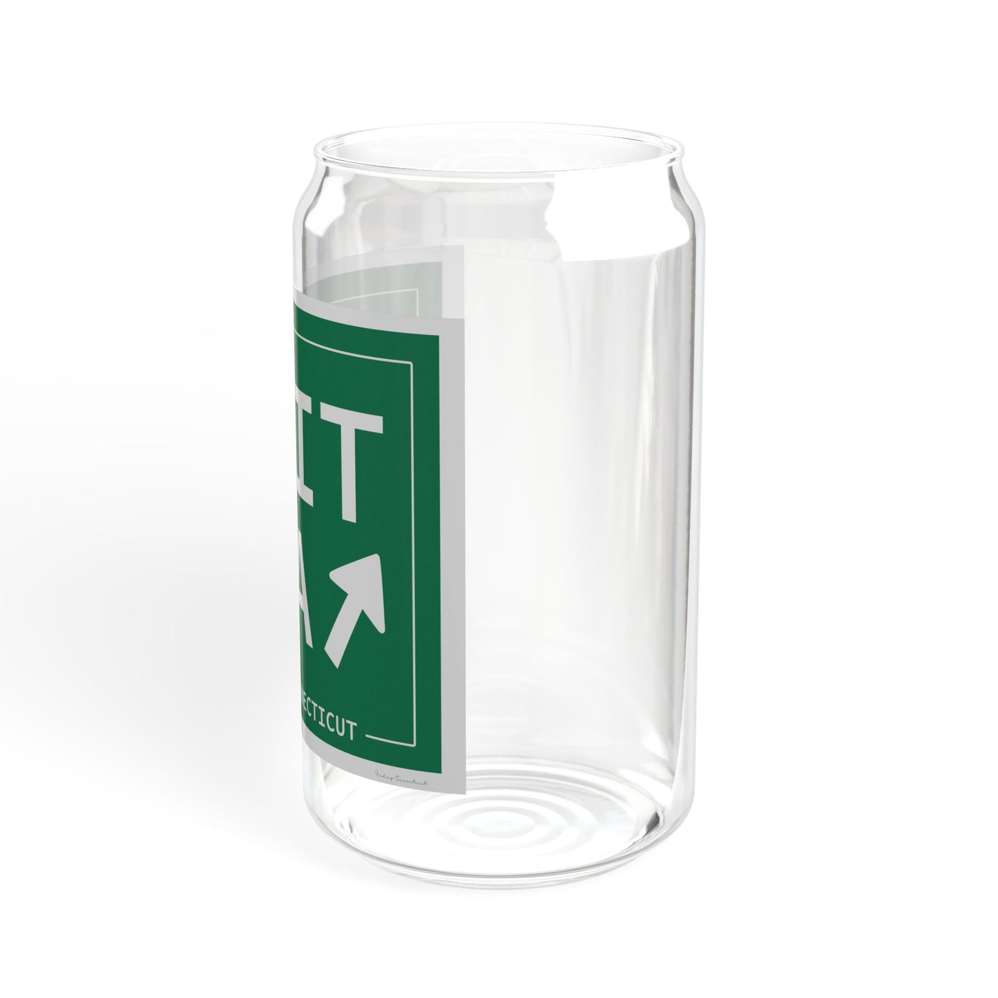 Vintage Exit 39A Merritt Parkway Sign Sipper Glass, 16oz