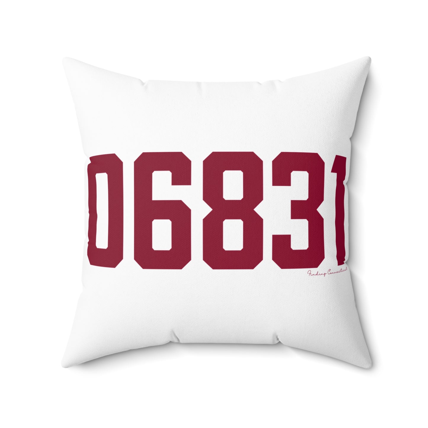06831 - Greenwich Connecticut Zip Code Spun Polyester Square Pillow