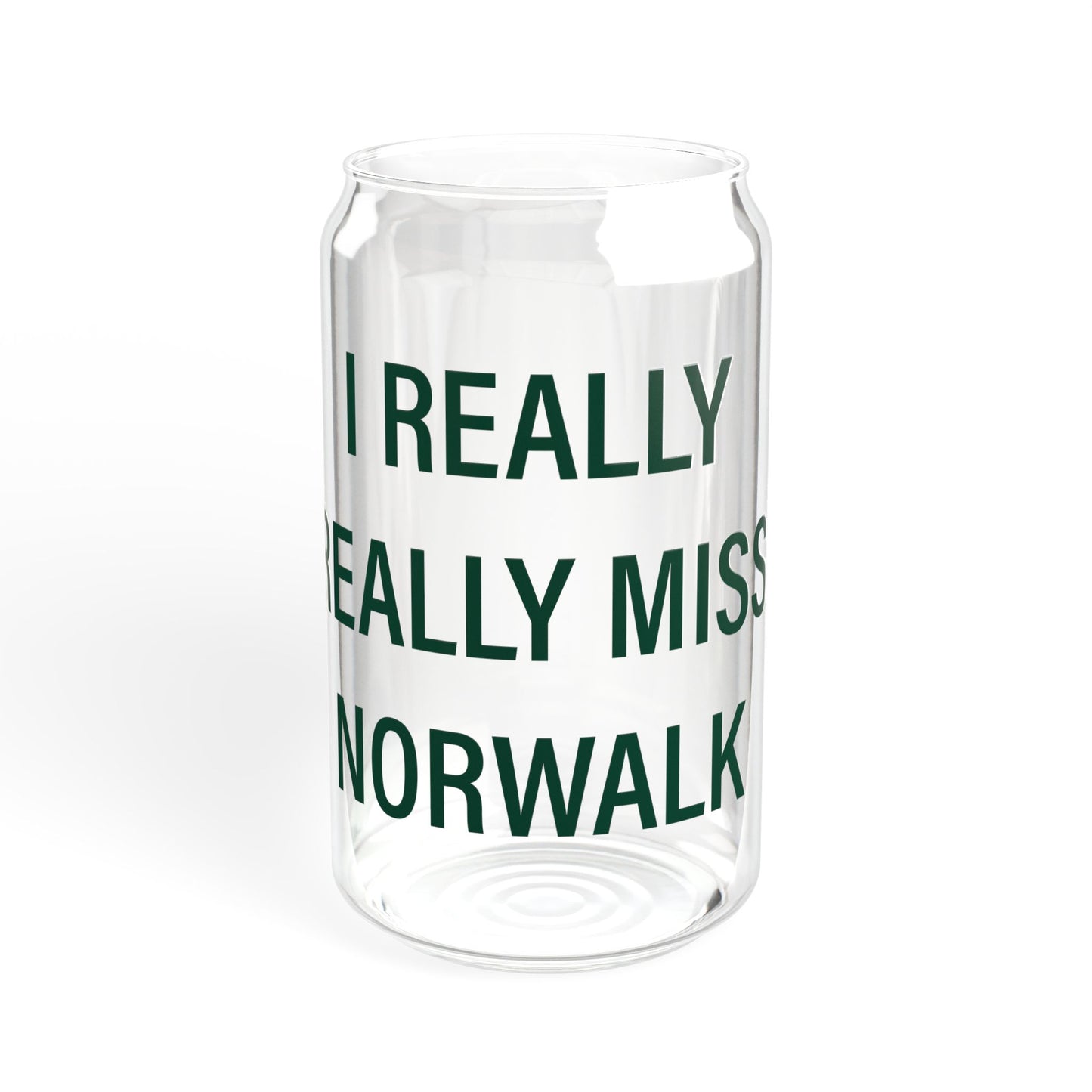 I Really Really Miss Norwalk  Sipper Glass, 16oz