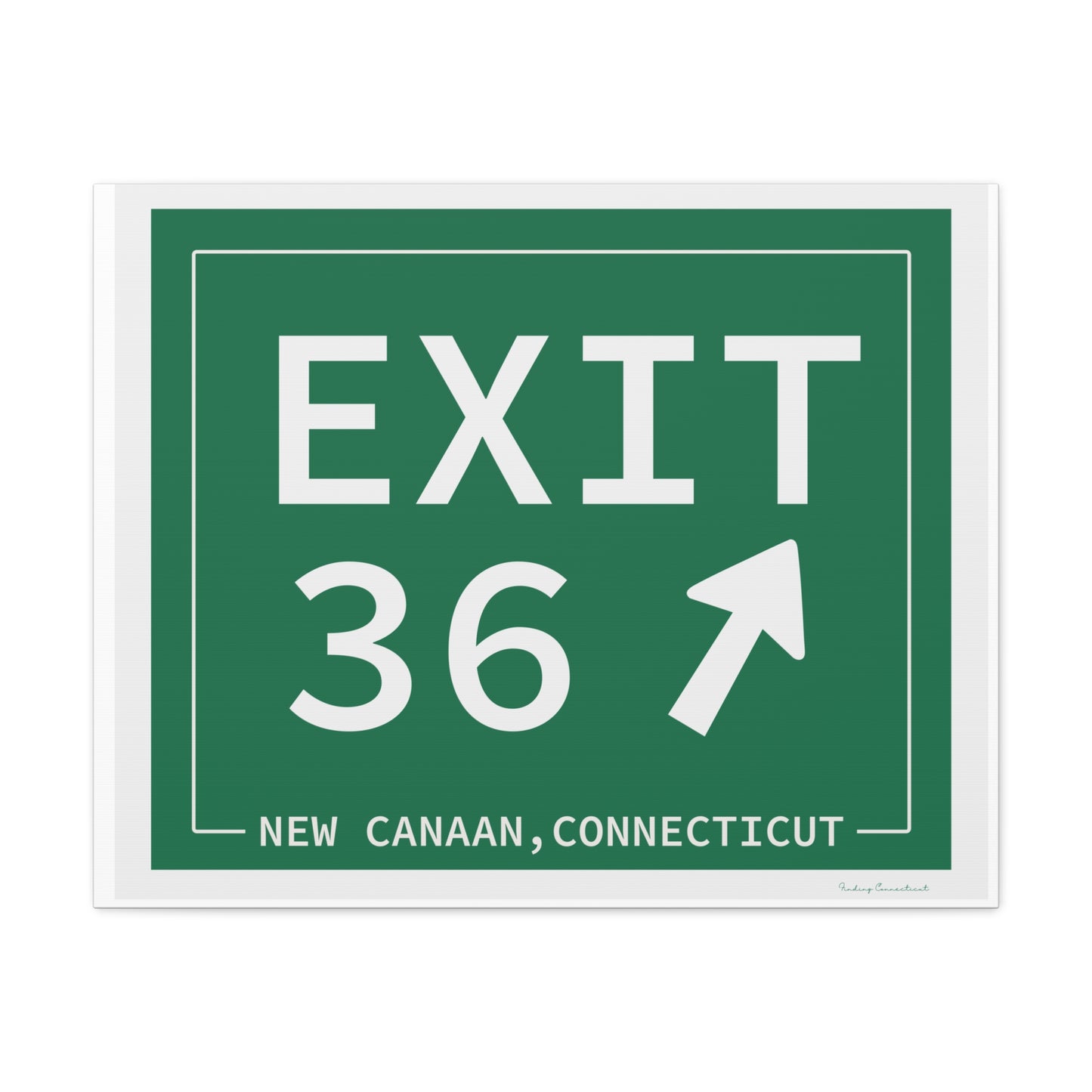 Vintage Exit 36 Merritt Parkway Sign Matte Canvas, Stretched, 1.25"
